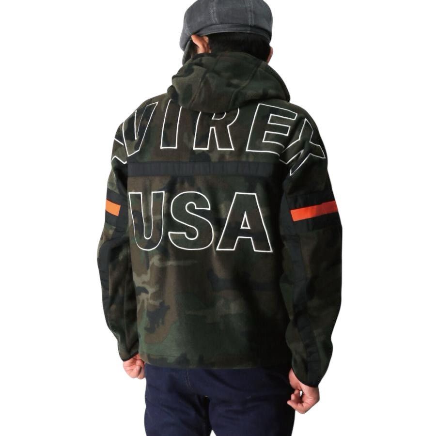 Avirex Avirex Camo Big Logo Fleece Zipper Hoodie Jacket Size US M / EU 48-50 / 2 - 1 Thumbnail