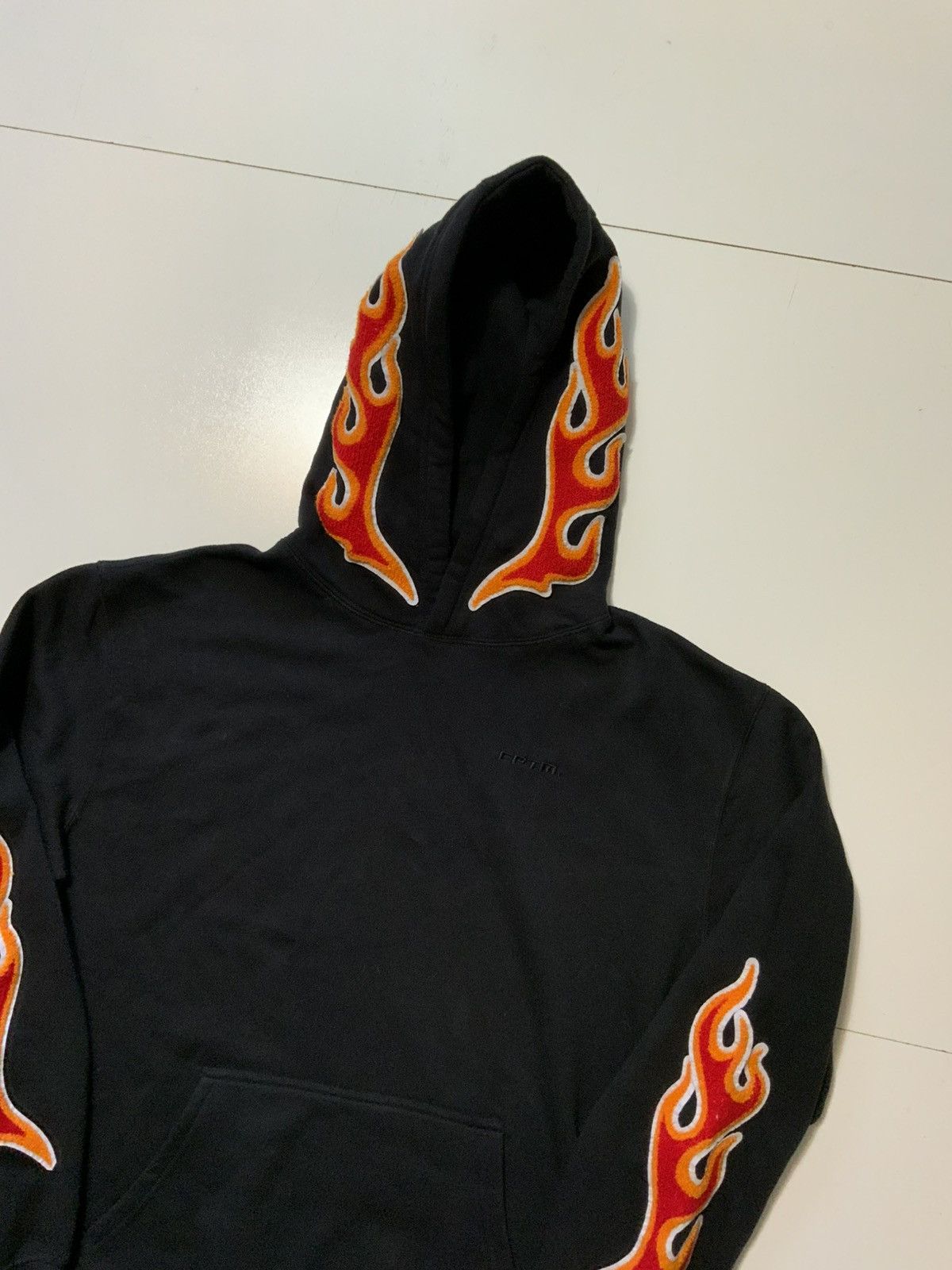 EPTM. EPTM EP9676 Nu Flame Fire Appliqué Black Pullover Hoodie Size US L / EU 52-54 / 3 - 4 Thumbnail