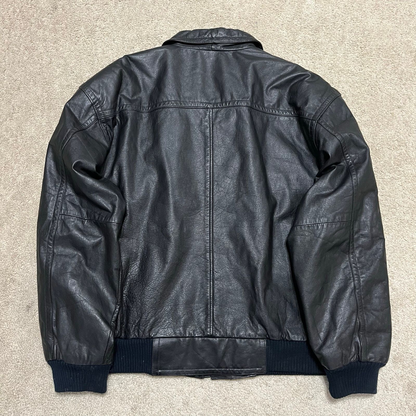 Other Ash Creek Trading Full Zip Leather Bomber Black Jacket M Size US M / EU 48-50 / 2 - 2 Thumbnail