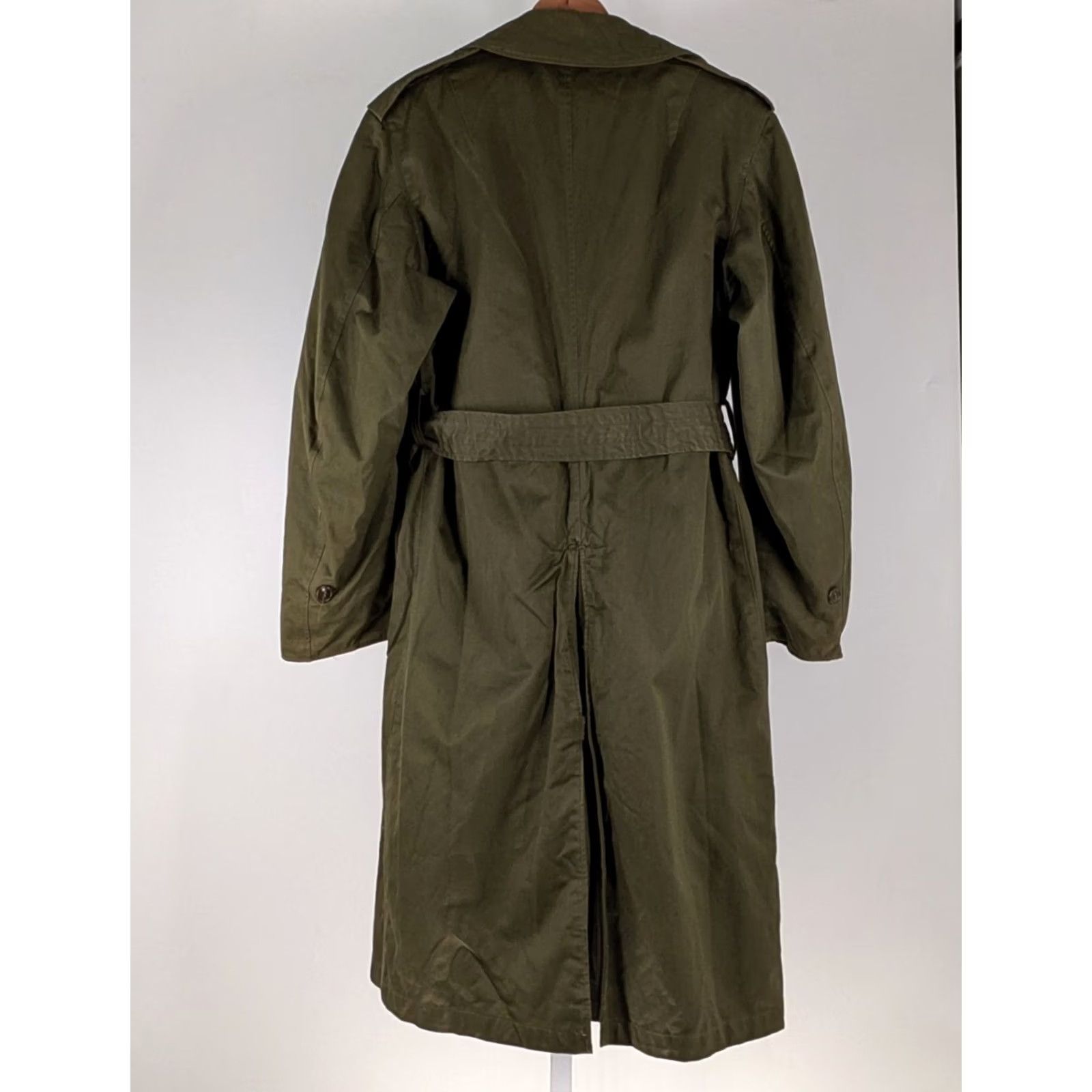 Vintage VINTAGE US Army OG 107 Cotton Overcoat Trench Coat Belt Wool Liner Small US Mens 1953 Green Size US S / EU 44-46 / 1 - 4 Thumbnail
