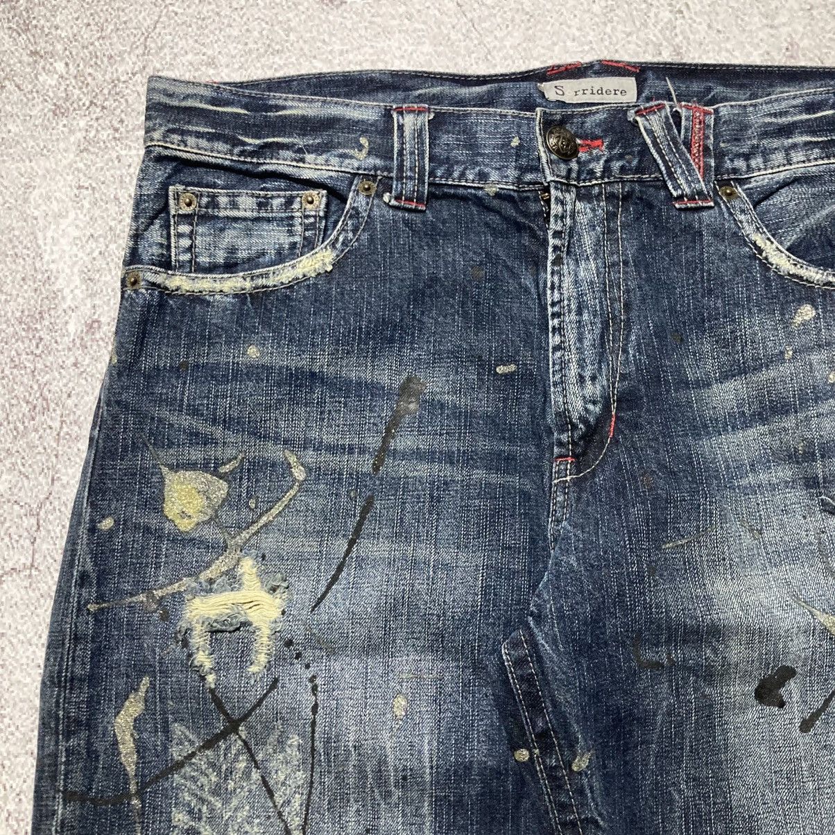 Japanese Brand 2000s Sorridere Distressed Ripped Denim Pants Y2k Grunge Size US 36 / EU 52 - 5 Thumbnail