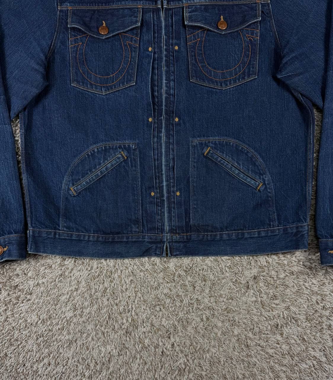 True Religion True Religion Zip Front Trucker 50's Denim Jacket 3XL Size US XXL / EU 58 / 5 - 3 Thumbnail