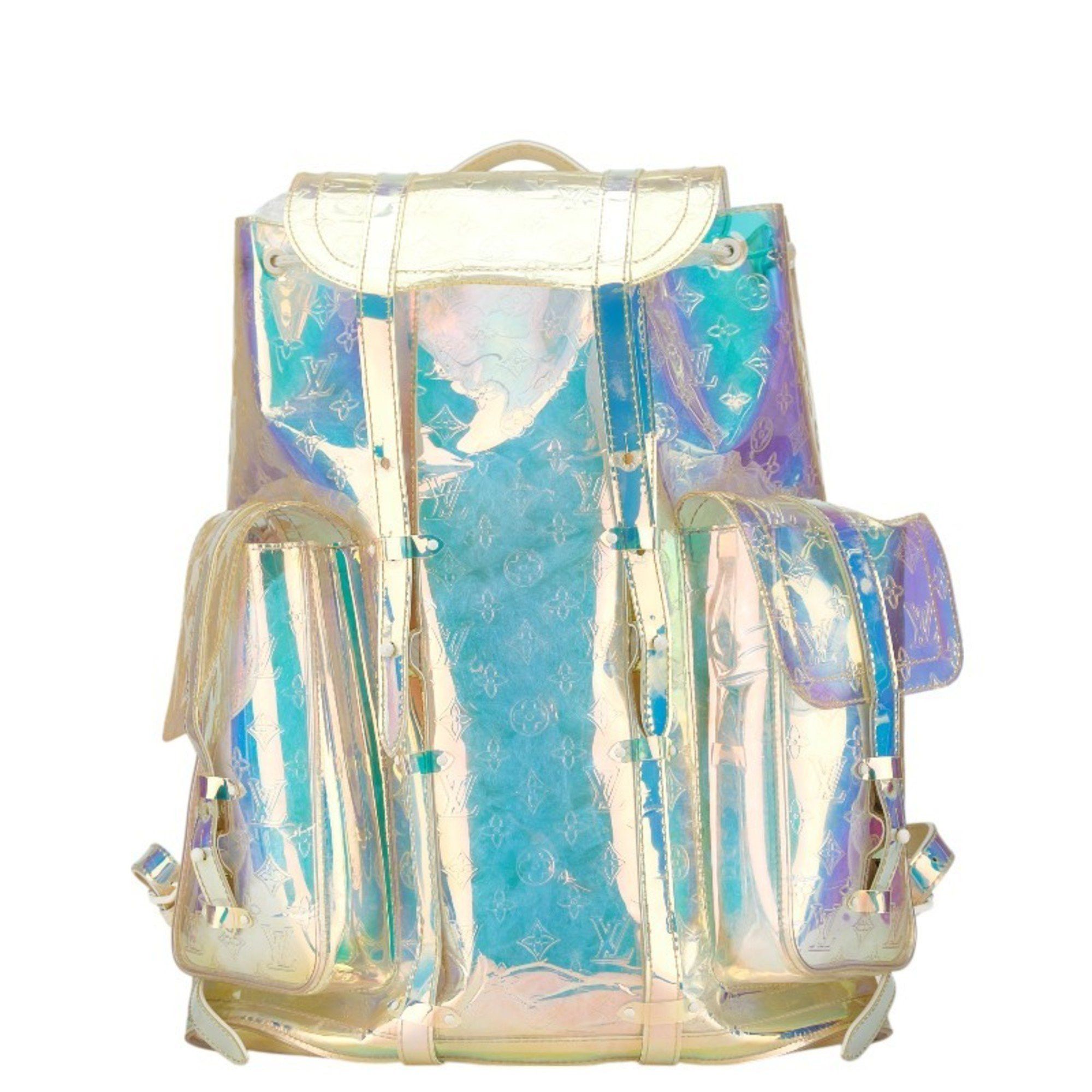 Louis Vuitton Louis Vuitton Monogram Prism Christopher GM Backpack M44766 Clear Transparent PVC Leather Women s LOUIS VUITTON Grailed