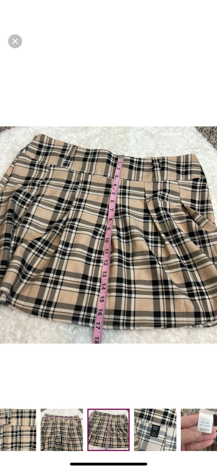 Shein Shein 0XL plaid school girl skirt Size 36" / US 14 / IT 50 - 4 Thumbnail