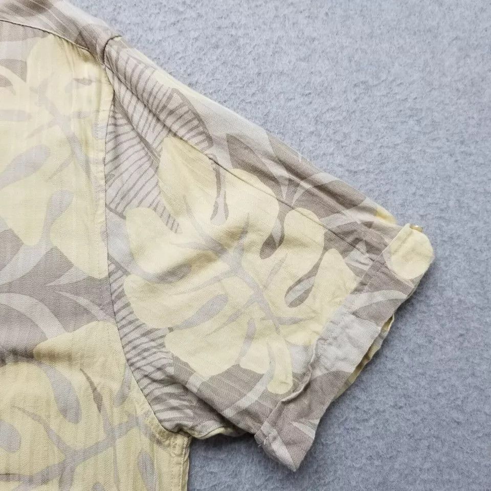 Cubavera Cubavera Shirt Mens Large Tan Hawaiian Floral Button Up Size US L / EU 52-54 / 3 - 3 Thumbnail