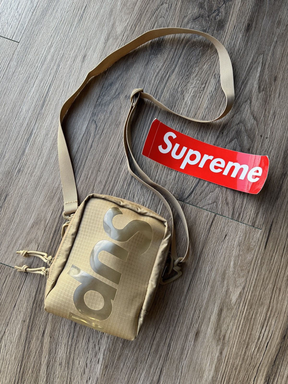 Supreme Neck Pouch Beige Cordura SS21 Crossbody Shoulder Bag