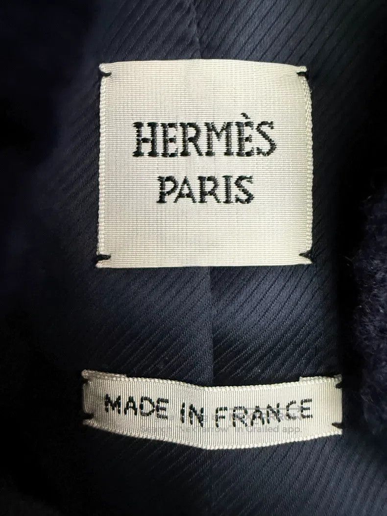 Hermes Hermes Cashmere and Leather Baseball Jacket Size XXS / US 00 / IT 34 - 3 Thumbnail