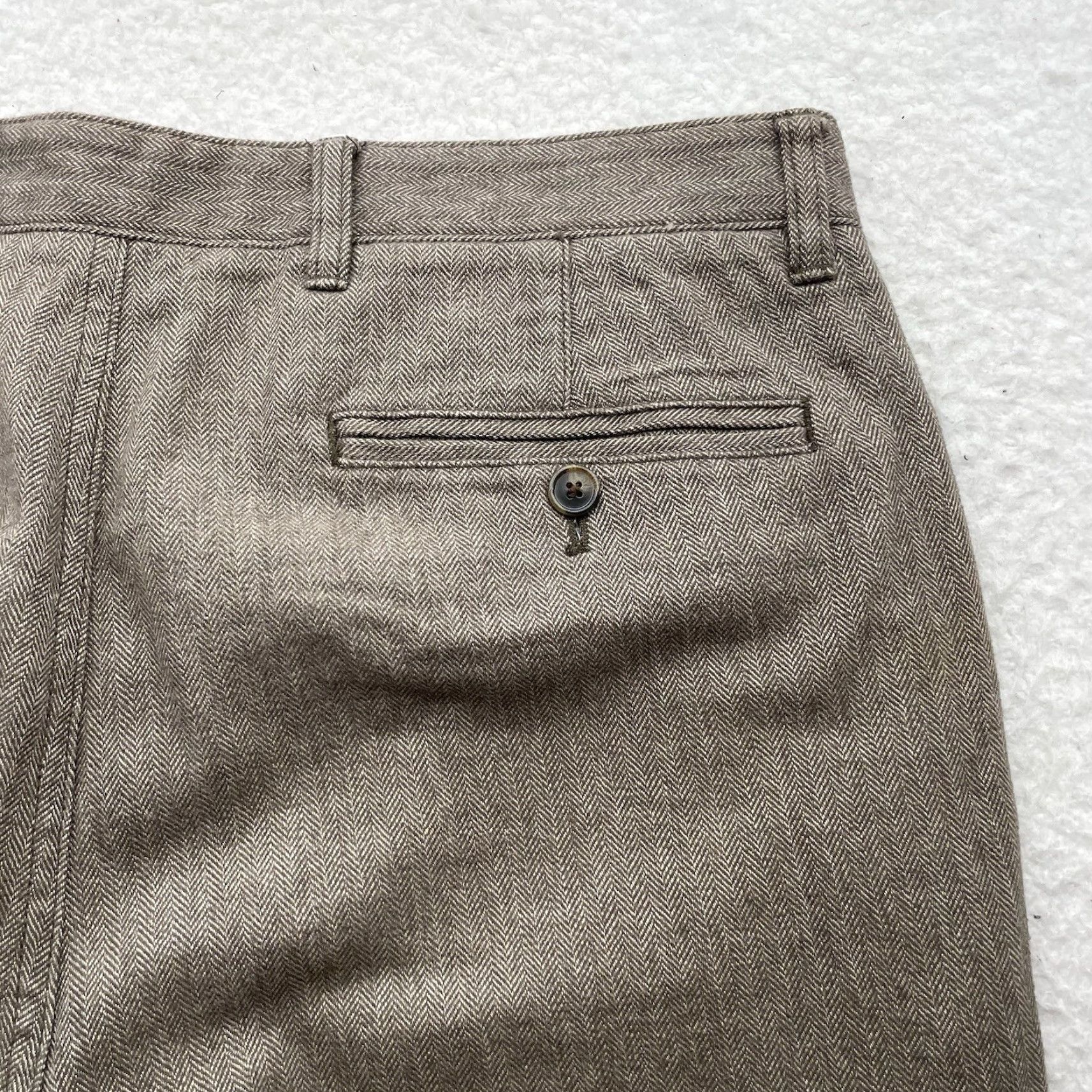 Brooks Brothers Brooks Brothers Pants Mens 34x26 Herringbone Brown Preppy Flat Front Regular Rise Casual Dress Pants Mens Size US 34 / EU 50 - 5 Thumbnail