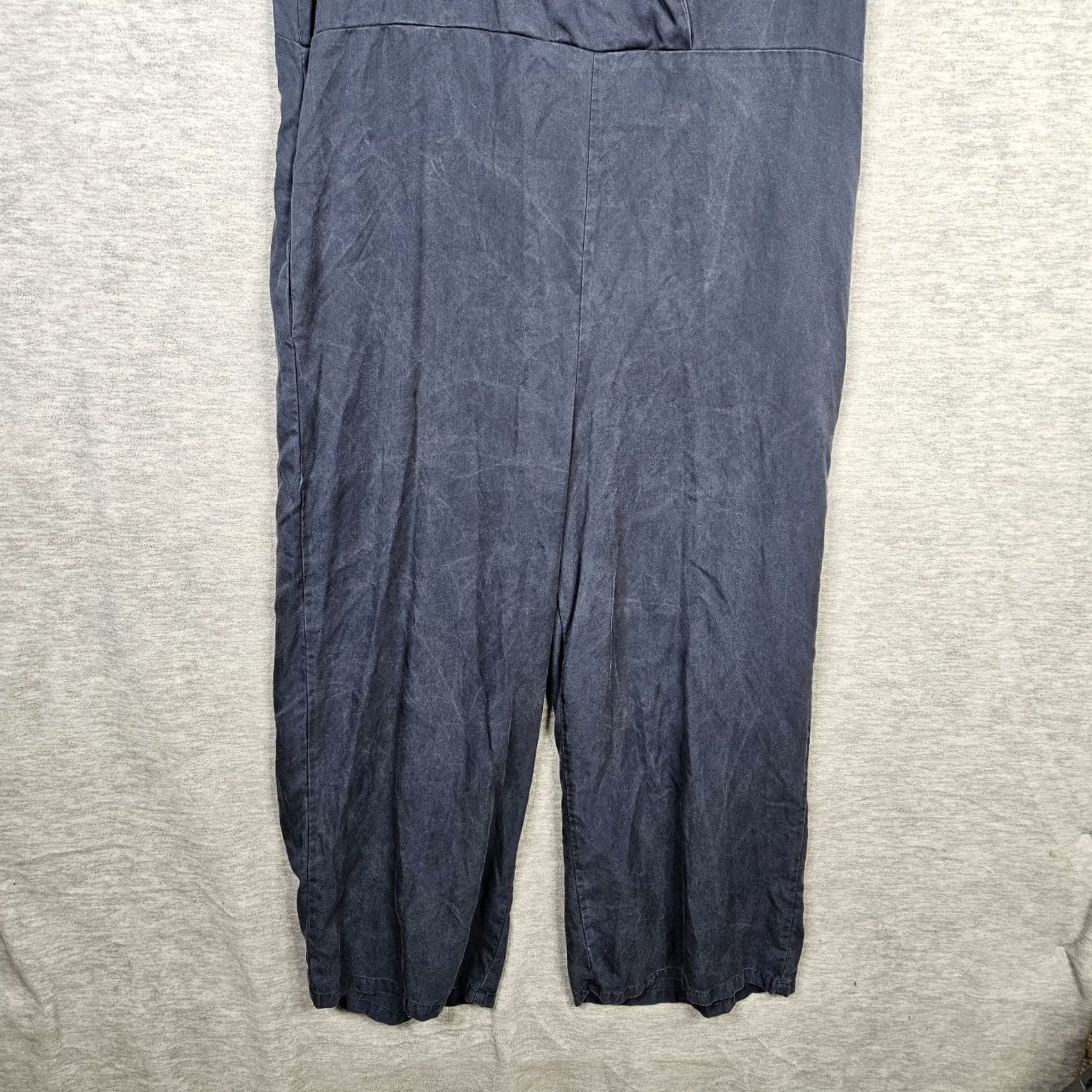 Vintage Rita Row V-neck Tencel Blend Short Sleeve Navy Romper Women's M Size 32" / US 10 / IT 46 - 3 Thumbnail