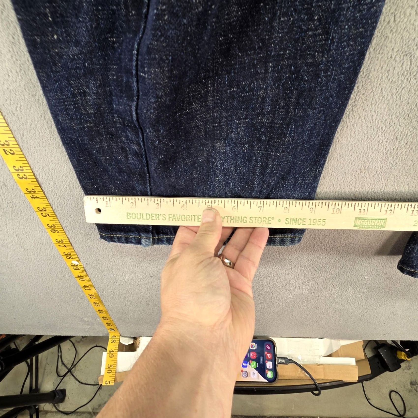Levi's VTG Levi's Engineered Jeans Mens Blue Dark Wash 32x27 Distressed Pockets 10th Anniversary 32 Inseam Logo Button Denim Jeans Mens Size US 32 / EU 48 - 5 Thumbnail