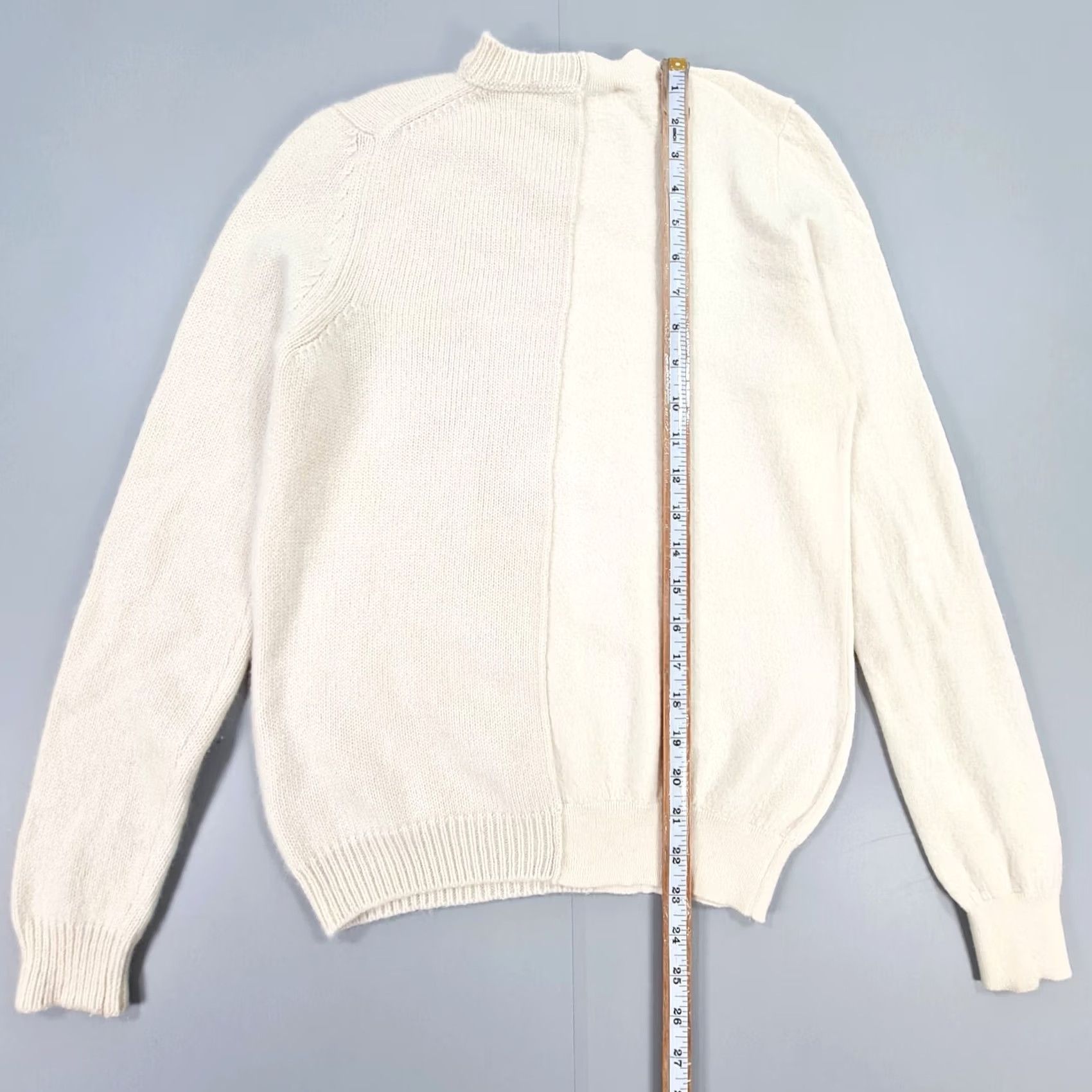Stella McCartney Stella McCartney Jumper Wool Cashmere Ivory 36 XS Crew Neck Long Sleeve Raglan Logo Ruffle Knit Pullover Womens Size XS / US 0-2 / IT 36-38 - 7 Thumbnail