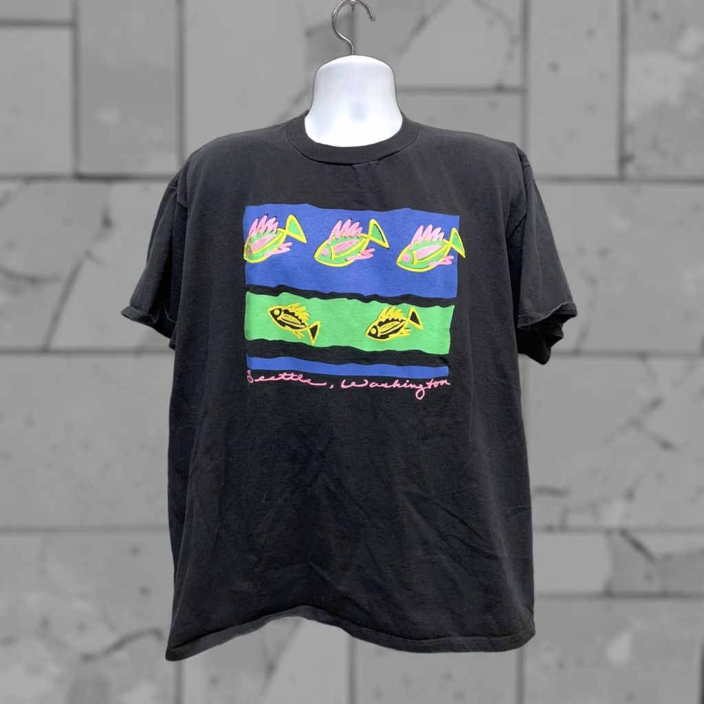 Jerzees VINTAGE Seattle Washington Jerzees T-Shirt Men 2XL Black Cotton Graphic USA Size US XXL / EU 58 / 5 - 1 Thumbnail