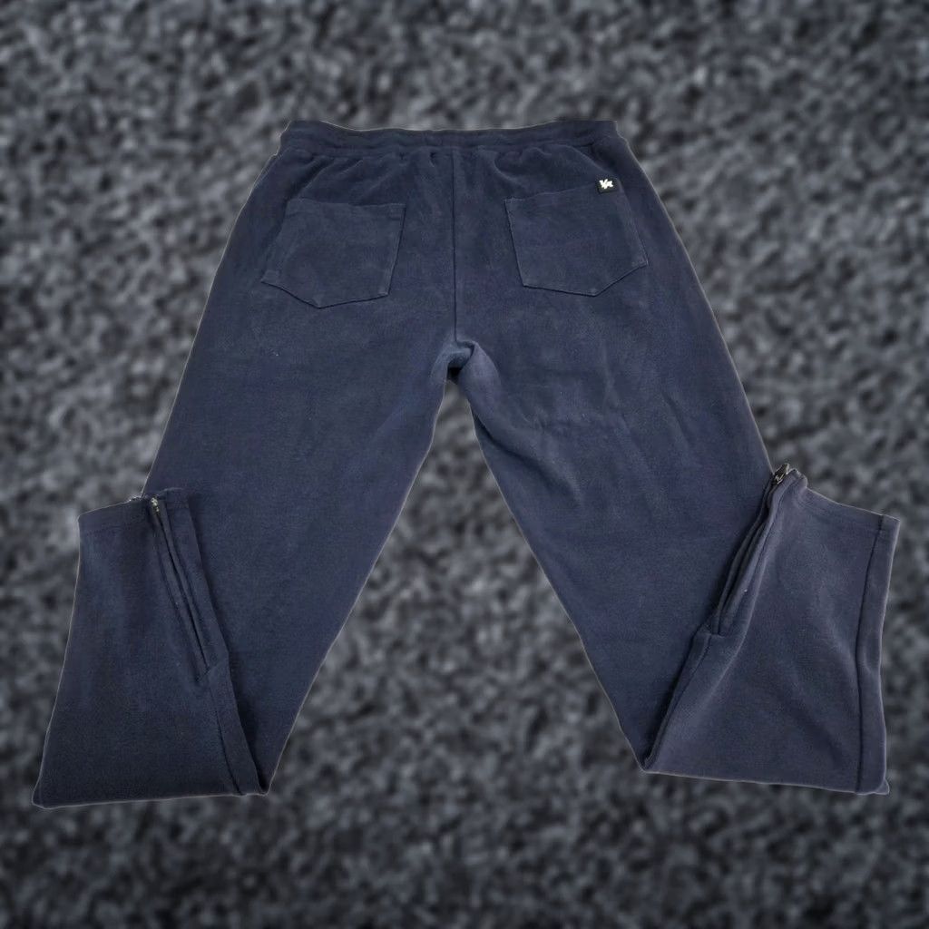YoungLA Young LA Mens Blue Sweatpants Zip Pocket Zip Ankle Logo Drawstring Large Size US 33 - 1 Thumbnail