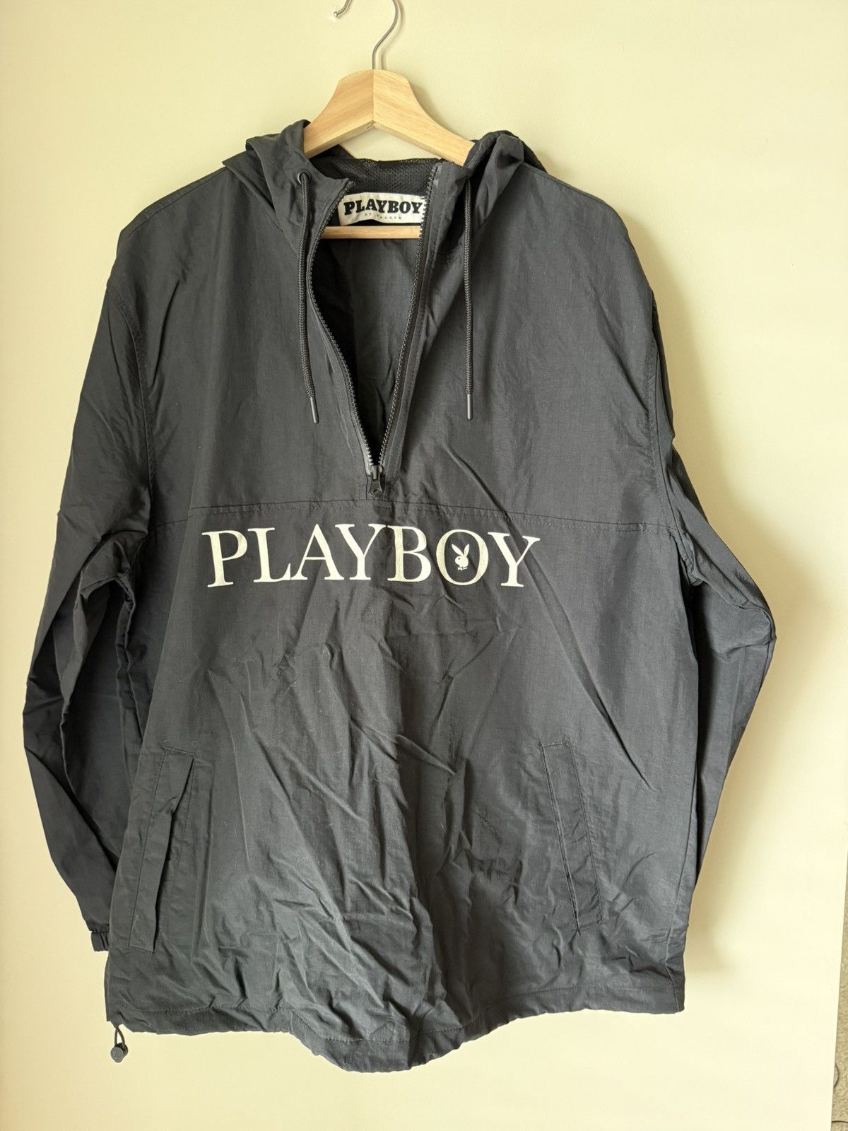 Pacsun × Playboy Playboy x Pacsun - Black Half Zip Raincoat (Offers Accepted) Size US L / EU 52-54 / 3 - 3 Thumbnail