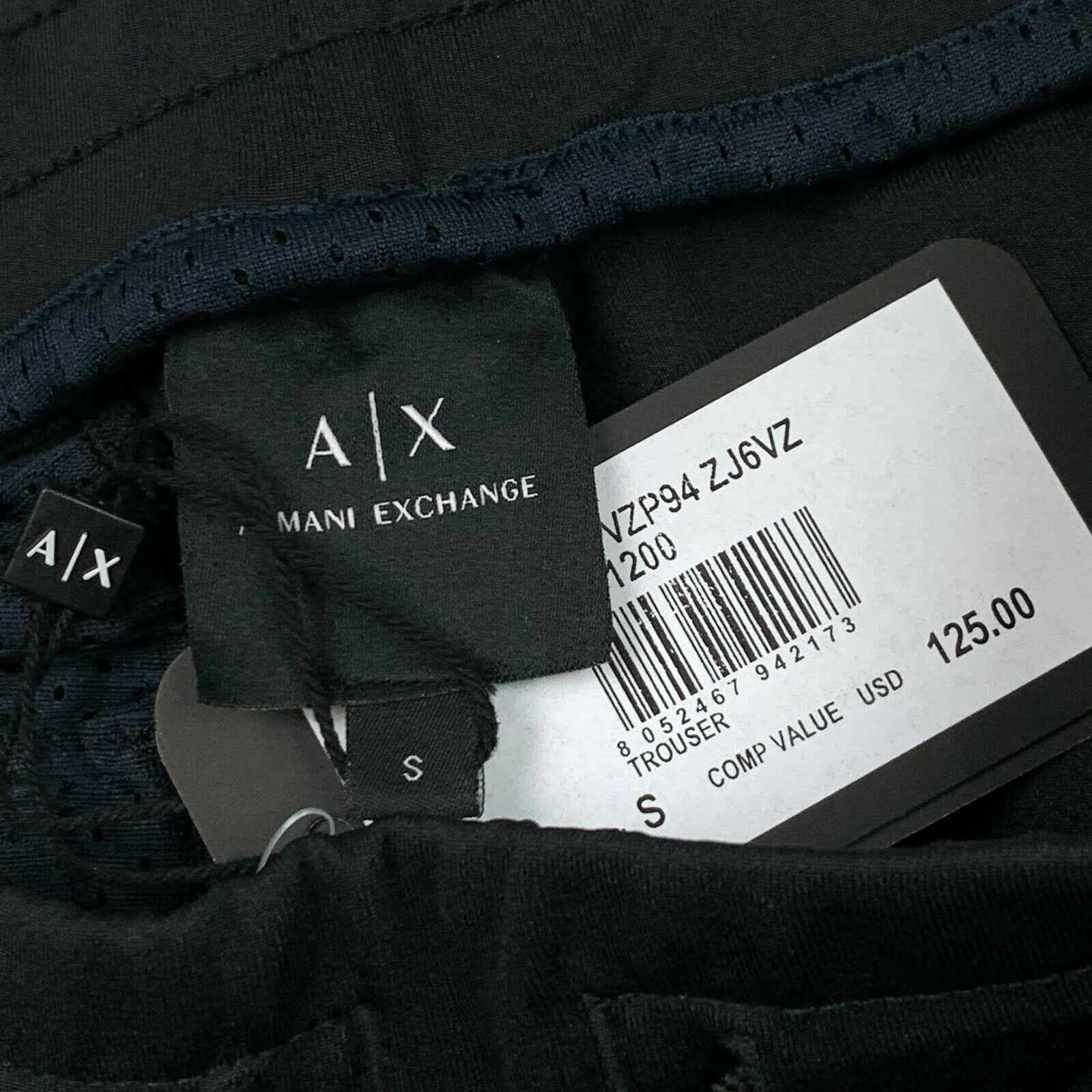 Armani Exchange Armani Exchange Track Pants Side Logo Trousers Black Small S Size US 30 / EU 46 - 3 Thumbnail