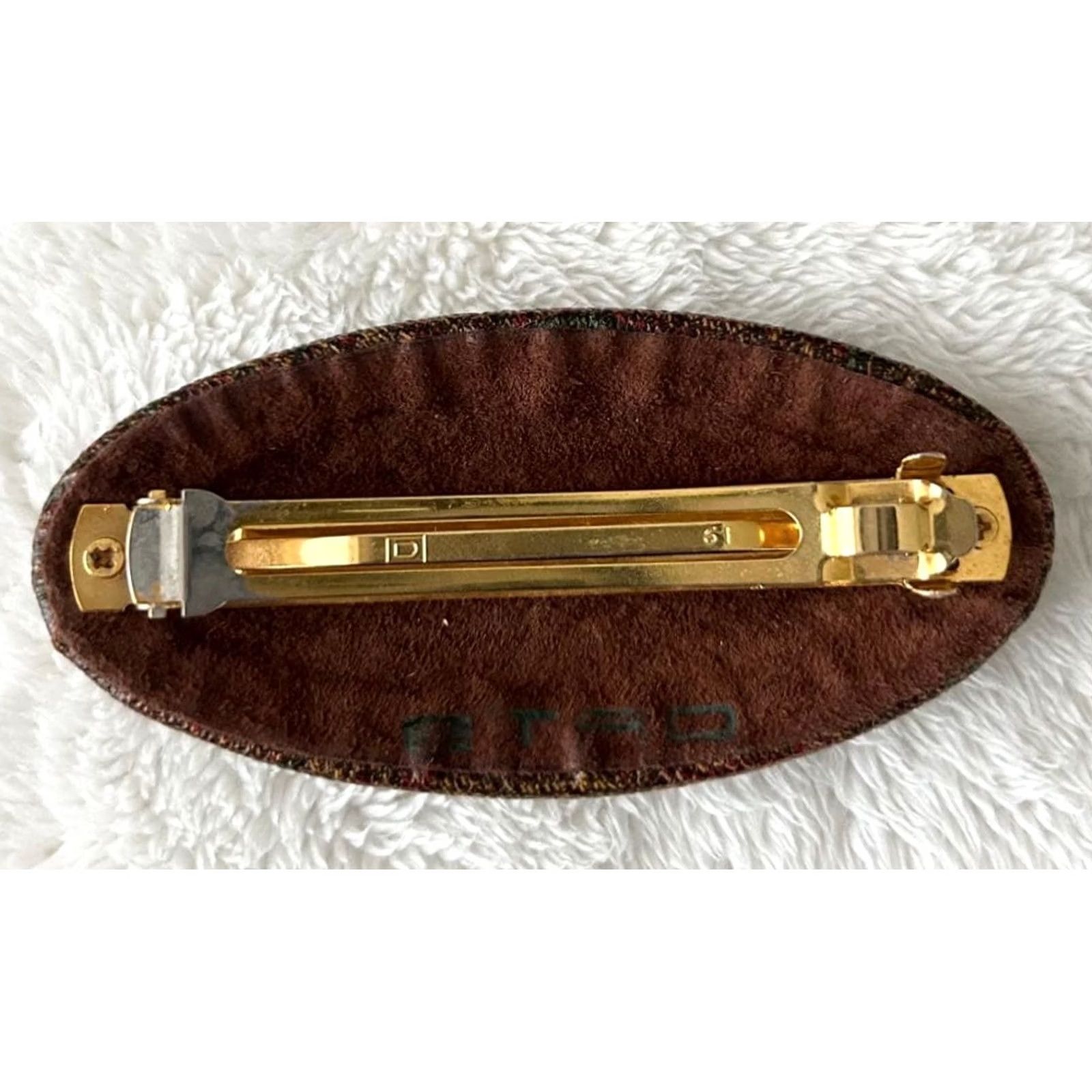 Etro Etro Paisley Pattern Barrette Oval Silver Hardware Women Hair Accessory Rare Lux Size ONE SIZE - 3 Thumbnail