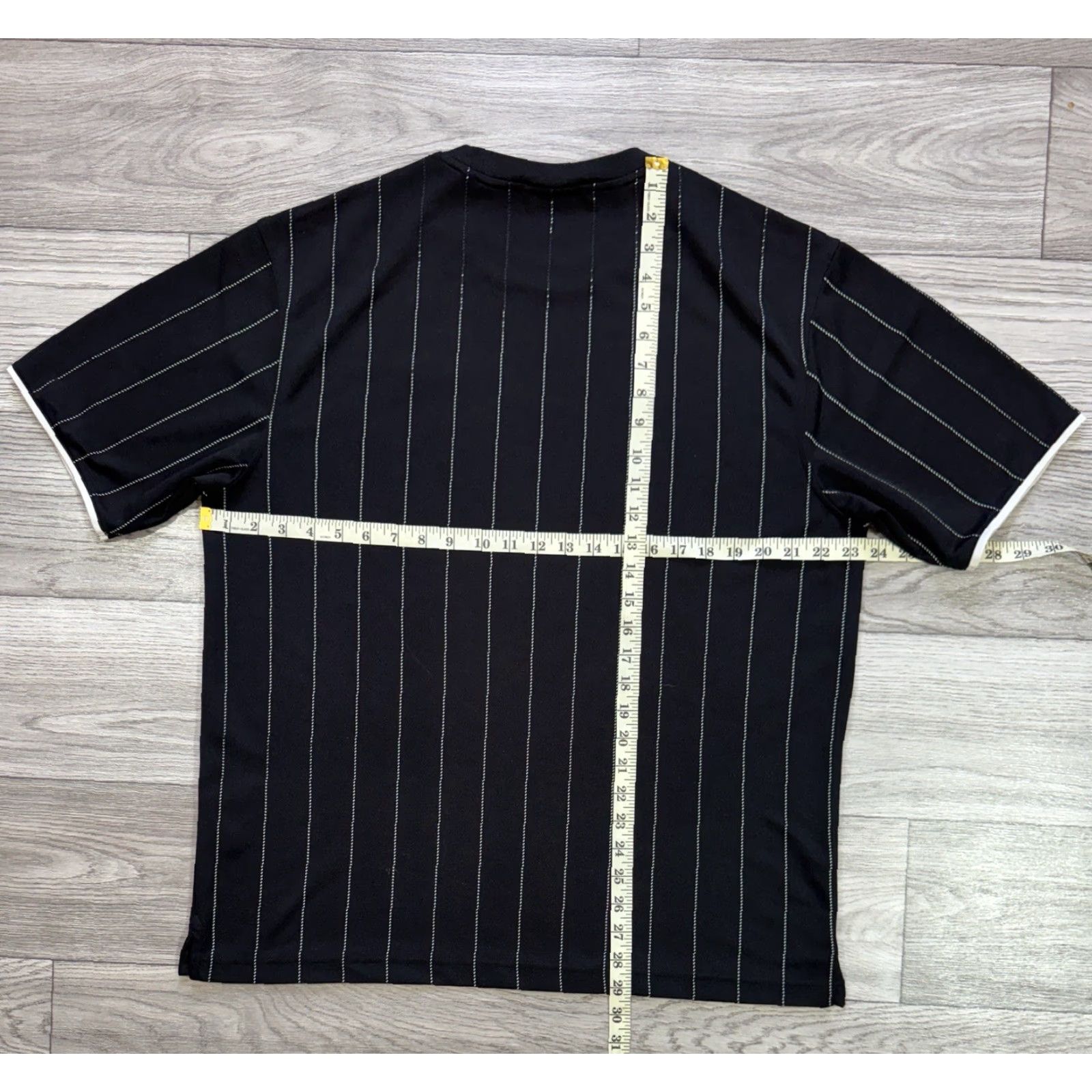 Lacoste Lacoste Sport Striped T-Shirt Crew Neck Short Sleeve Men Large Black Shirt Mens L Size US L / EU 52-54 / 3 - 3 Thumbnail