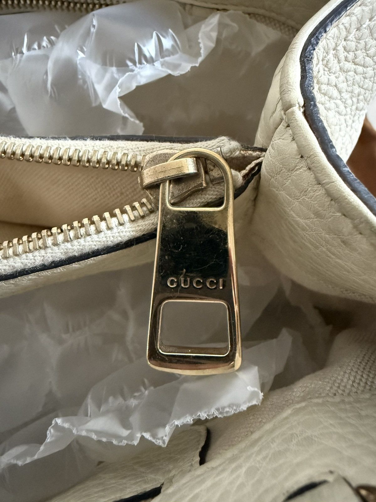 Gucci Gucci Bamboo Shopper Pebbled Leather 2 way Small Size ONE SIZE - 14 Thumbnail