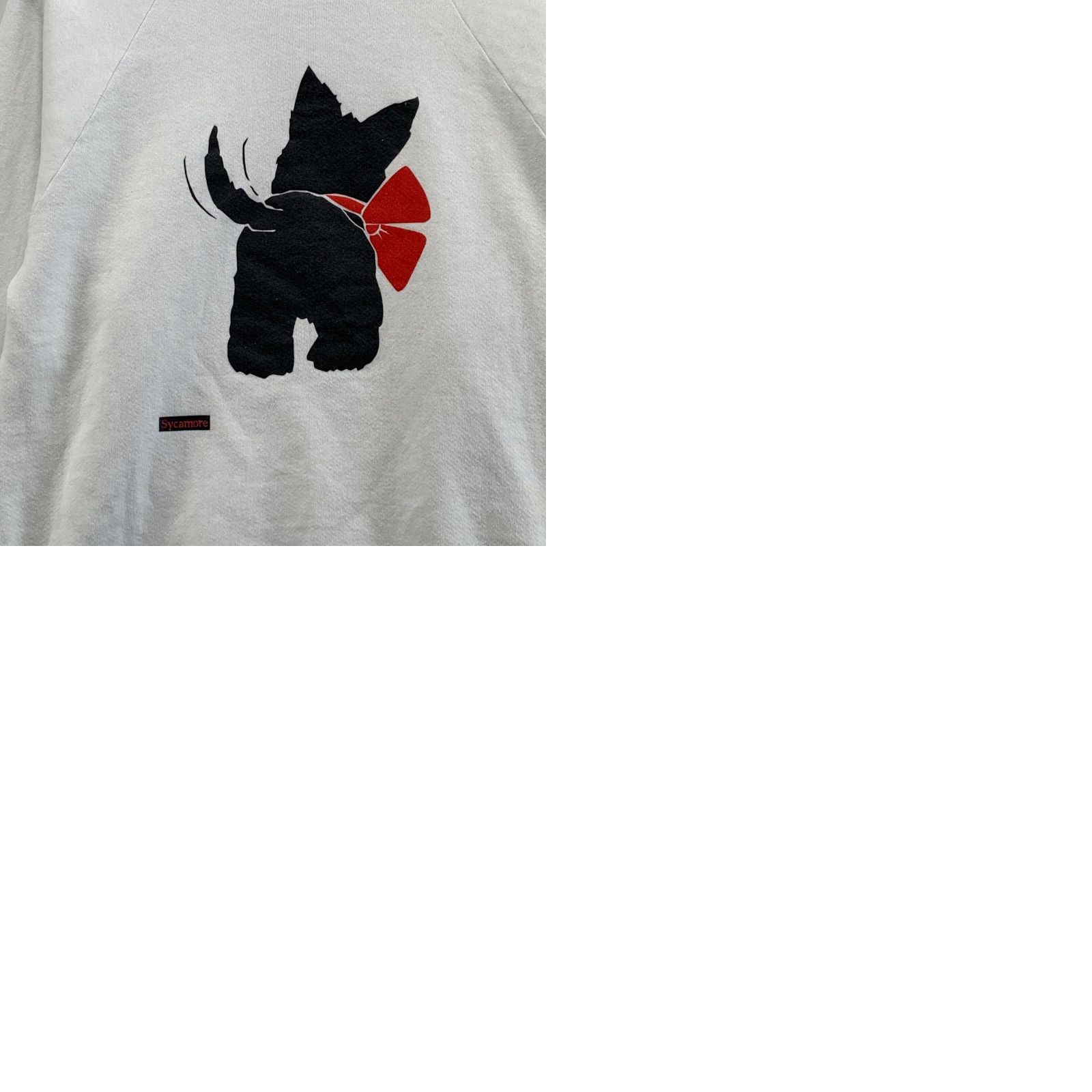 Vintage VINTAGE Terrier Sweatshirt White Adult Large 80s Crew Neck Pullover 20x25.5 DOG Screen Stars Mens Size US L / EU 52-54 / 3 - 10 Thumbnail