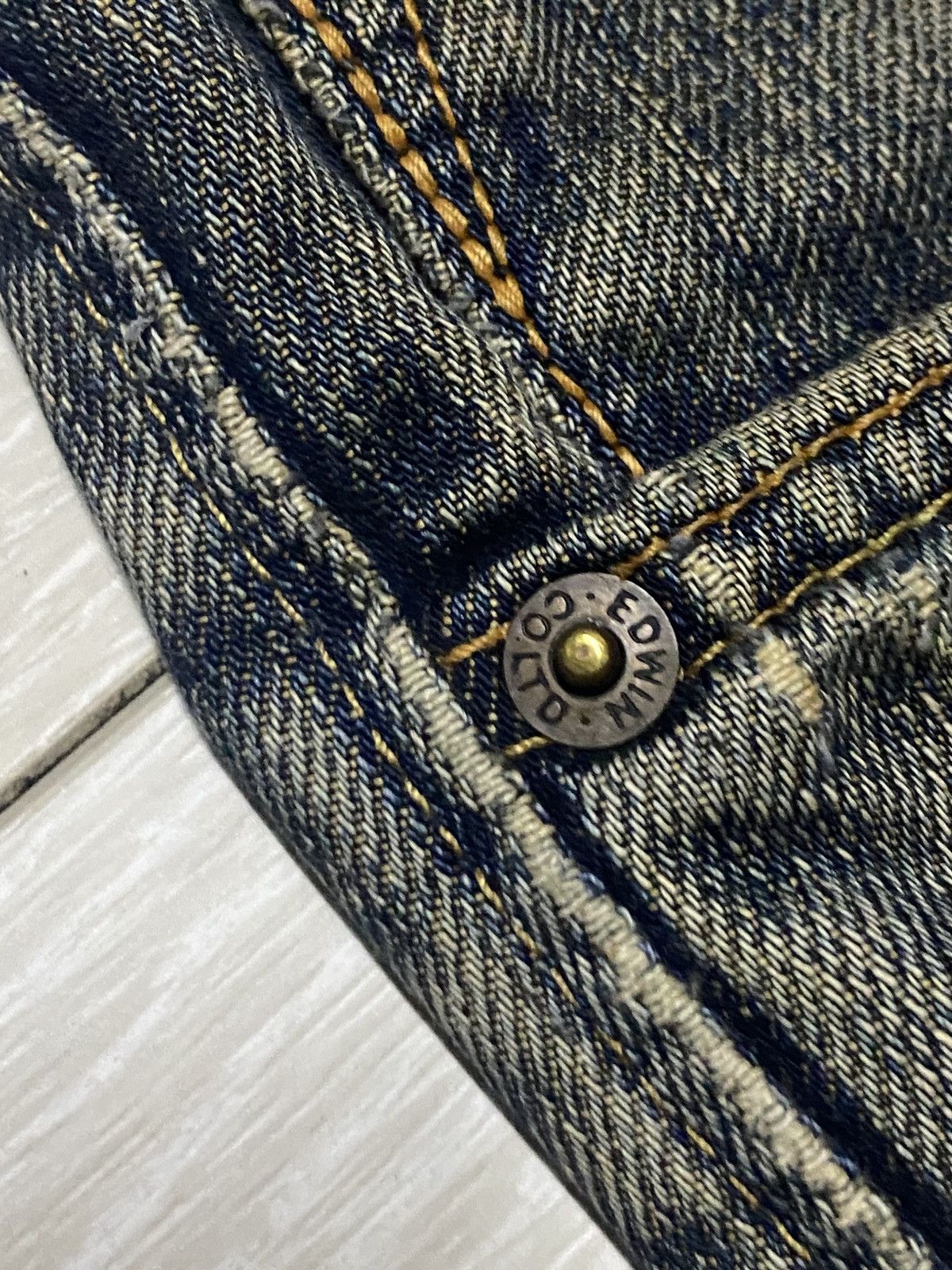 Junya Watanabe Edwin 403 International Basic Mud Wash Loose Jeans Size US 33 - 8 Thumbnail