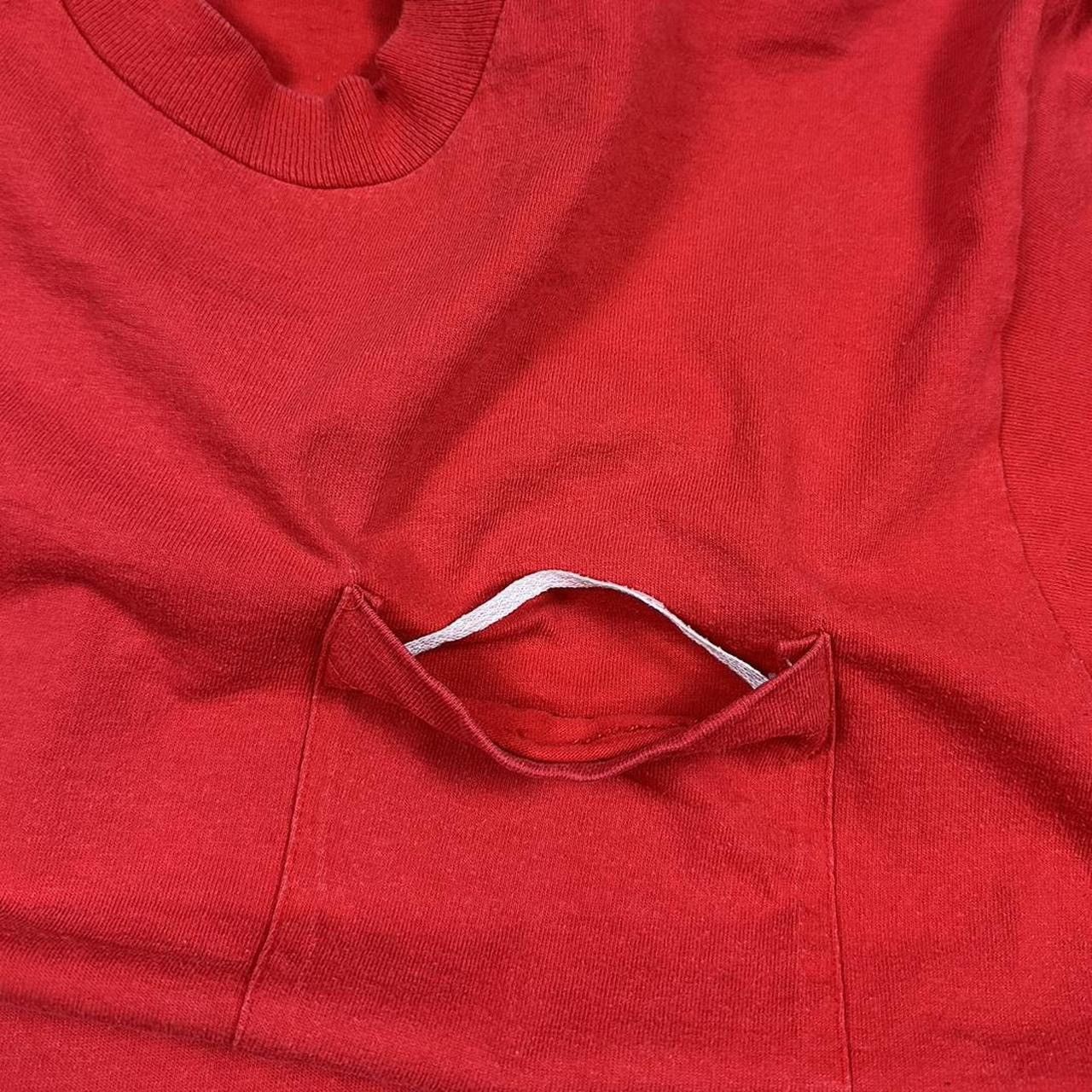 Other Vintage BVD Blank Red Pocket T-Shirt Single Stitch USA 90s Size US L / EU 52-54 / 3 - 8 Thumbnail
