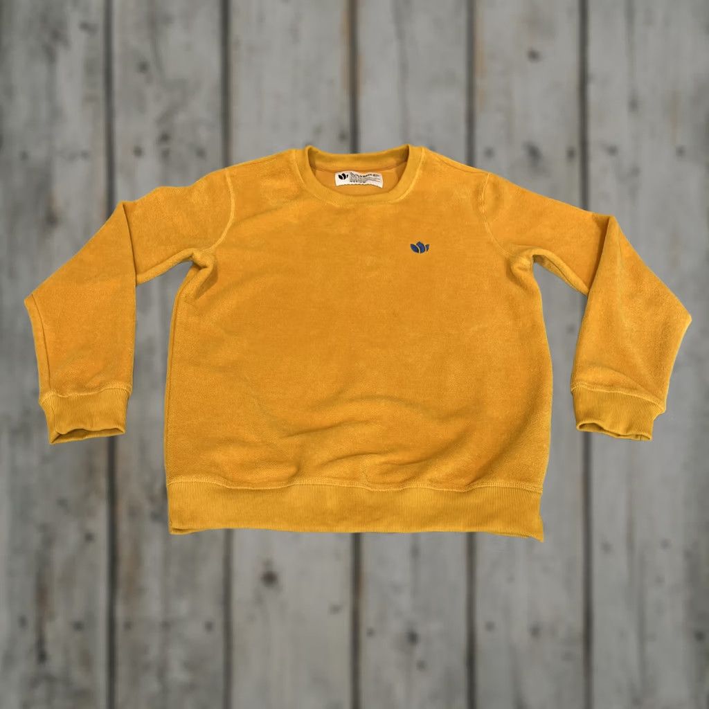 Vintage Dutch Bros Coffee Sweatshirt Men M Mustard Yellow Long Sleeve Crew Neck Logo Embroidered Pullover Coffee Size US M / EU 48-50 / 2 - 1 Thumbnail