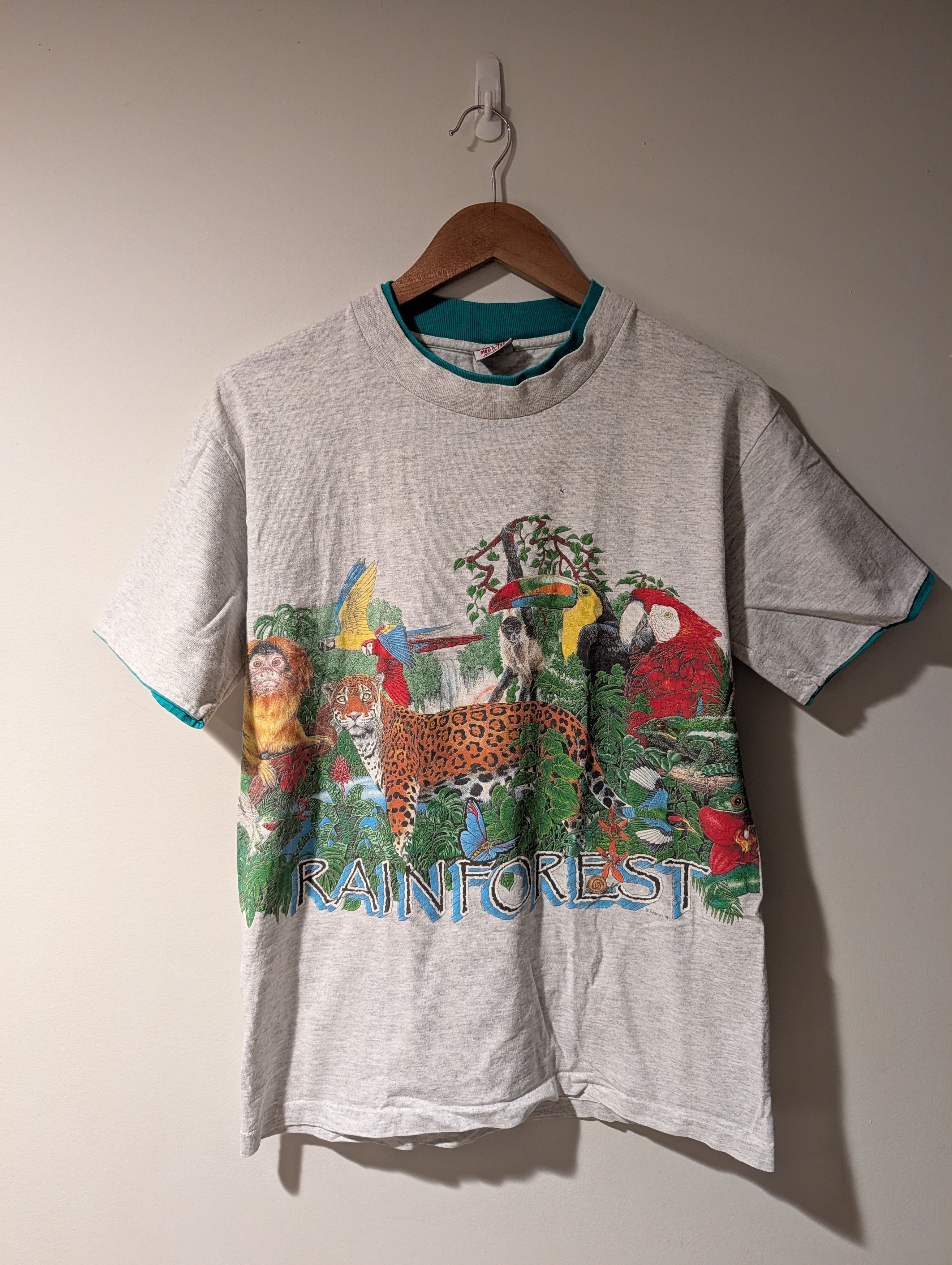 Arts & Science Vintage 1991 Rainforest Habitat Wrap Around Medium T-Shirt Size US M / EU 48-50 / 2 - 1 Thumbnail