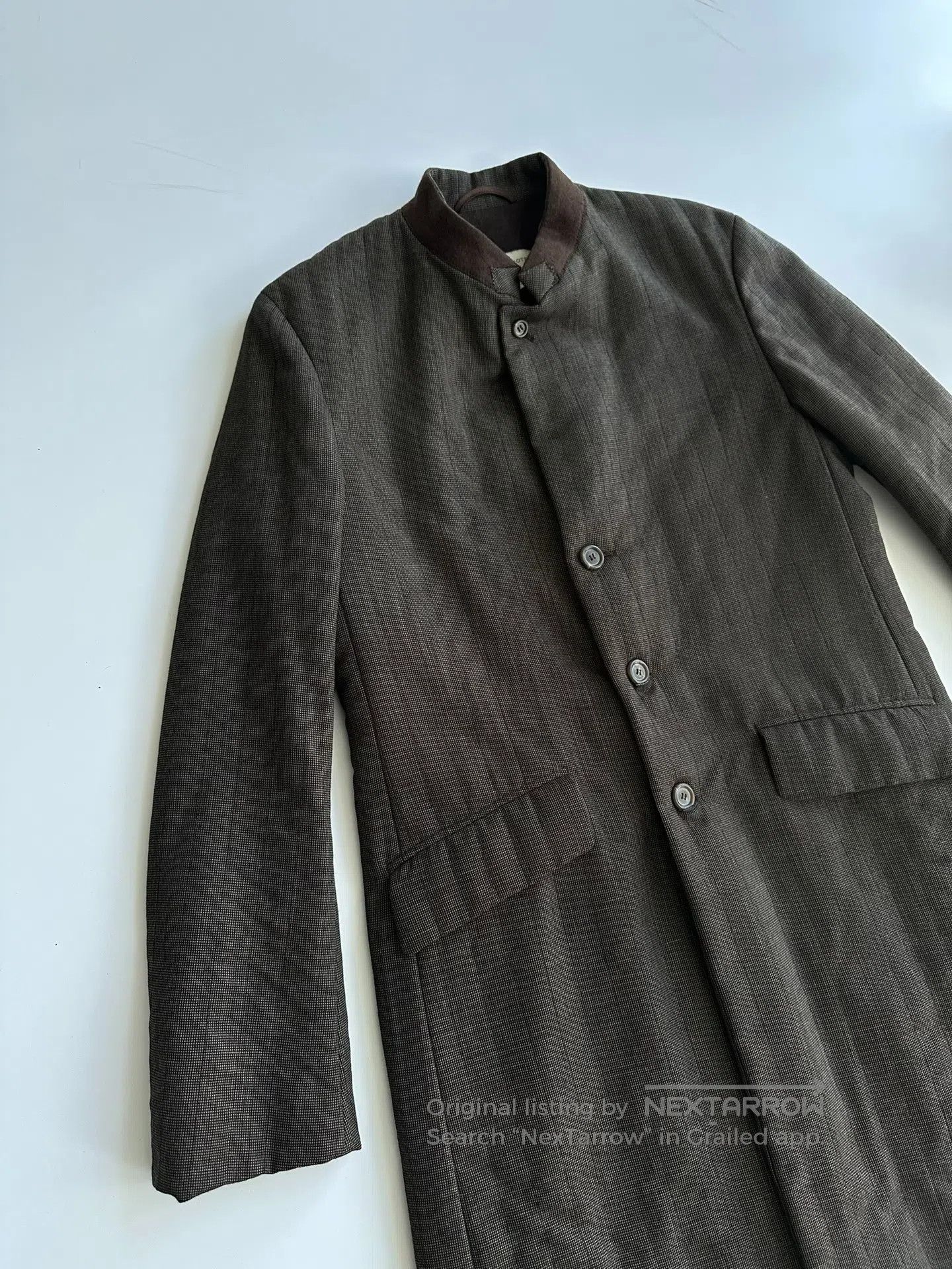Dries Van Noten DRIES VAN NOTEN Leica-style collarless coat| Size US S / EU 44-46 / 1 - 5 Thumbnail