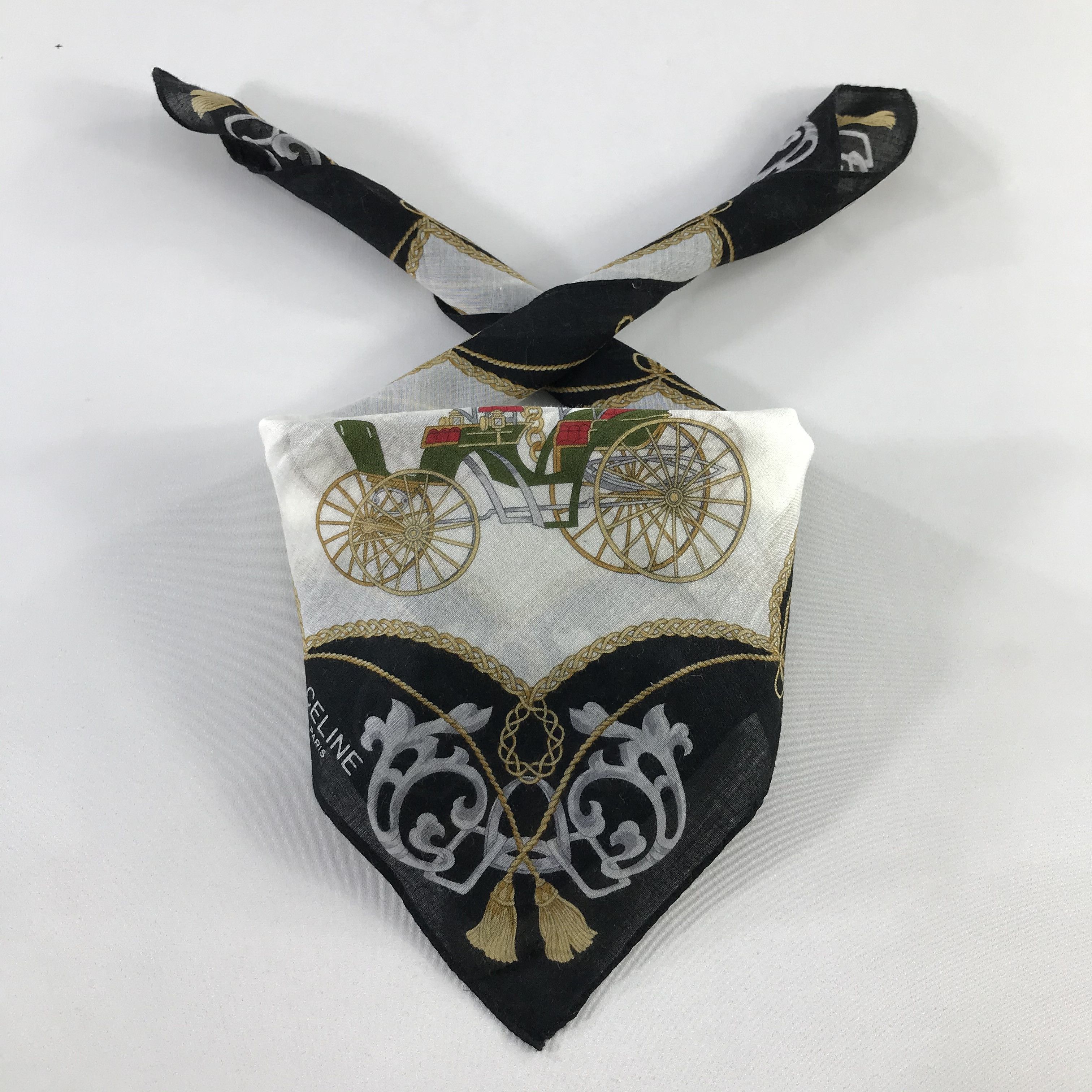 Celine × Vintage Celine Bandana / Handkerchief / Neckerchief - S786 Size ONE SIZE - 3 Thumbnail