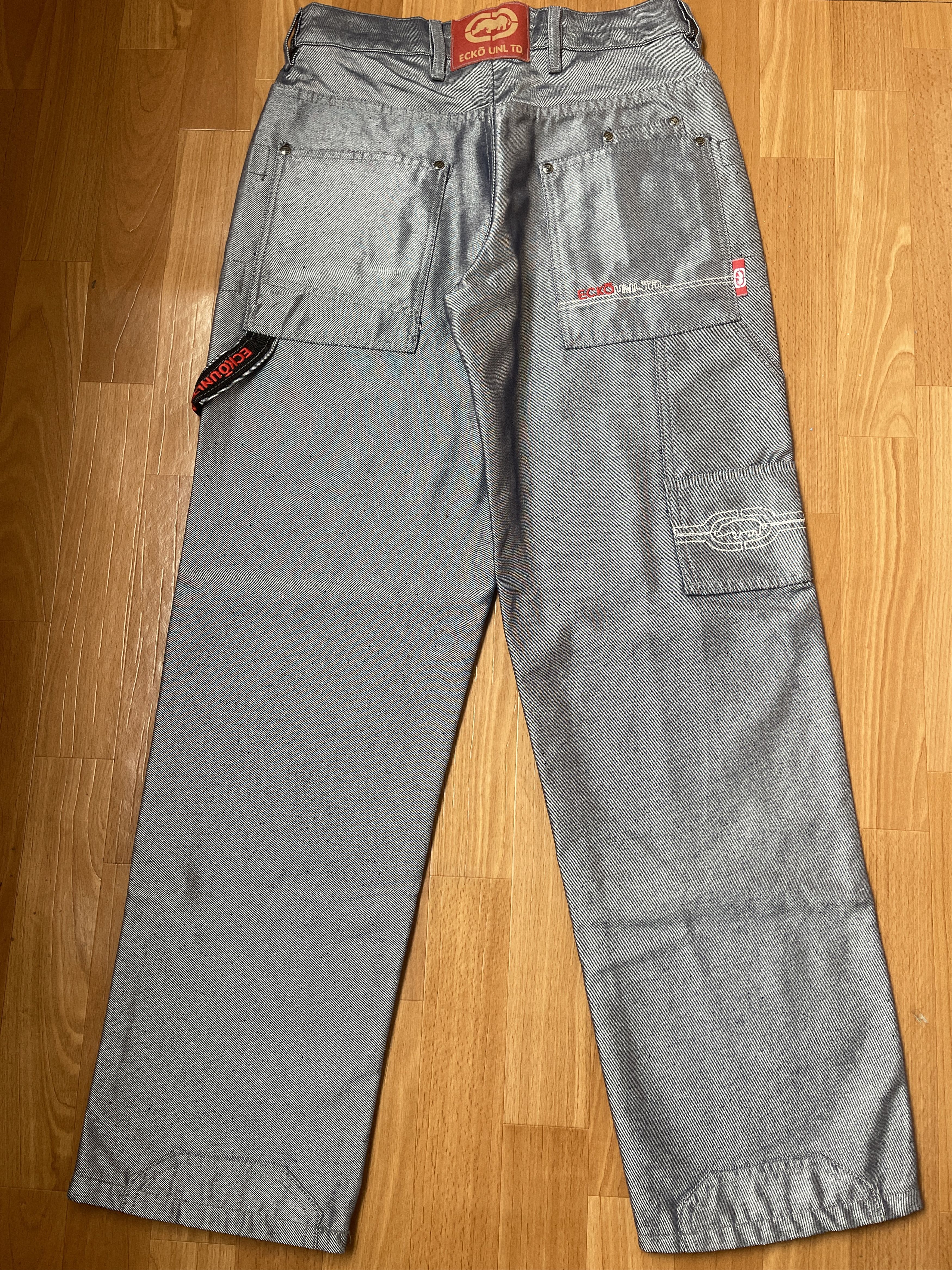 Ecko Unltd. Ecko Unltd jeans, shiny silver metallic vintage baggy Y2K 30 Size US 30 / EU 46 - 1 Thumbnail