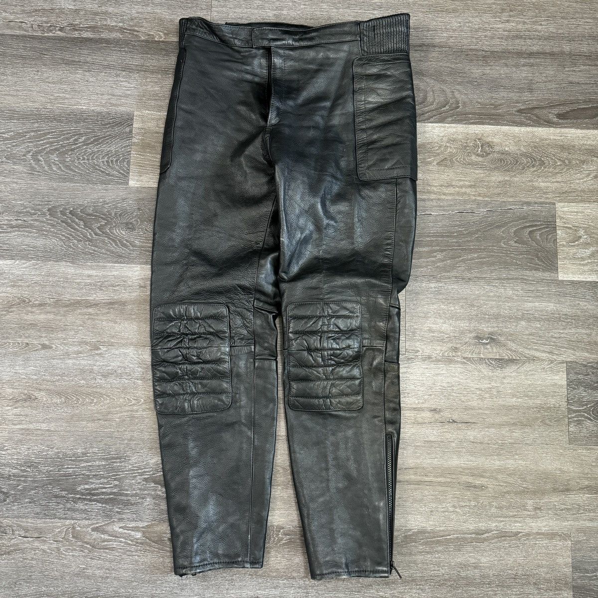 Japanese Brand × Playboi Carti × Vintage Crazy Vintage 90s Leather biker pants playboy cart opium sty Size US 36 / EU 52 - 1 Thumbnail
