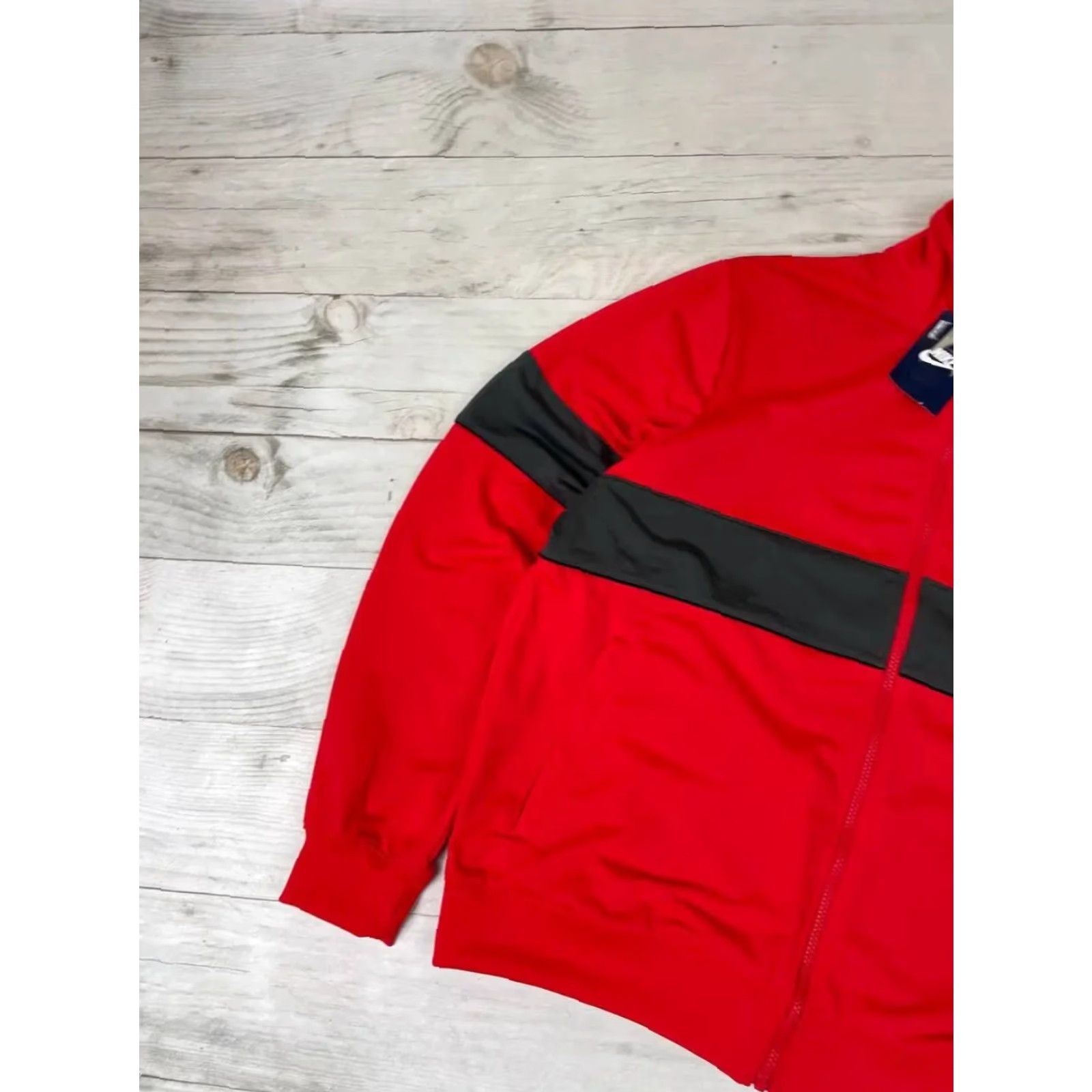 Nike VINTAGE Nike Tracksuit Jacket Jacket Pants Set XL Gray Red Men Size XL Track suit Size 46R - 6 Thumbnail