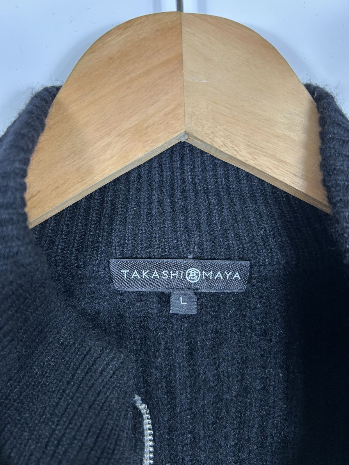Homespun Knitwear × Japanese Brand 🔥TakashiMaya Quilted Sleeve Knit Zipper Jacket Size US L / EU 52-54 / 3 - 9 Thumbnail