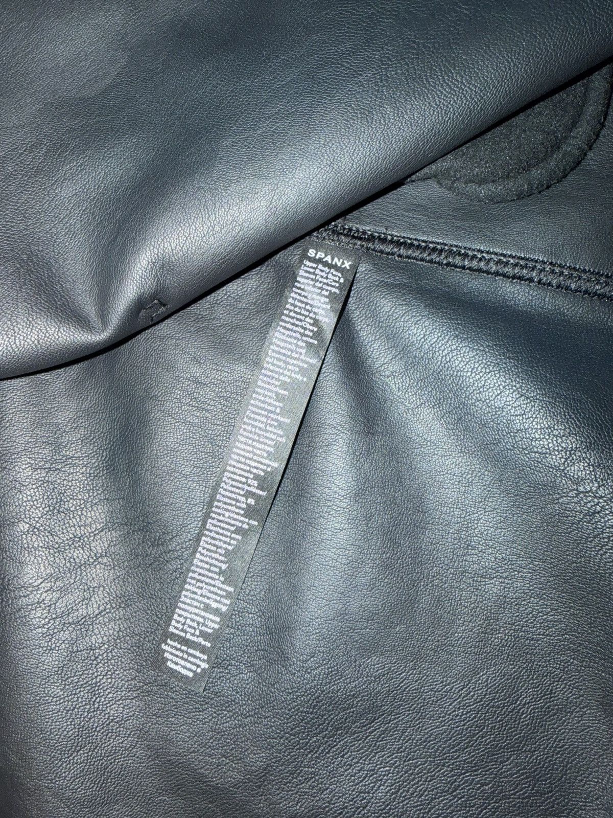 Spanx Spanx Black Fleece & Faux Leather Womens Long Wrap Jacket 2X Size XXL / US 16-18 / IT 52-54 - 5 Thumbnail