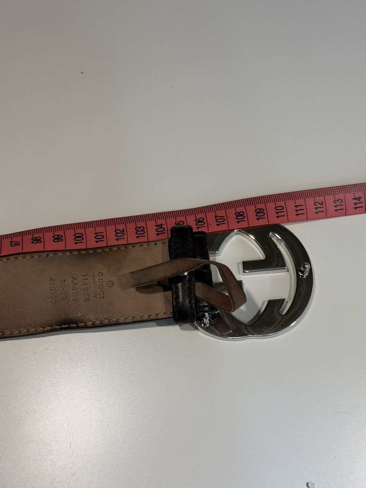 Gucci GUCCI GG Monogram Leather Belt Demna Nettspend Fakemink Logo Size ONE SIZE - 17 Thumbnail