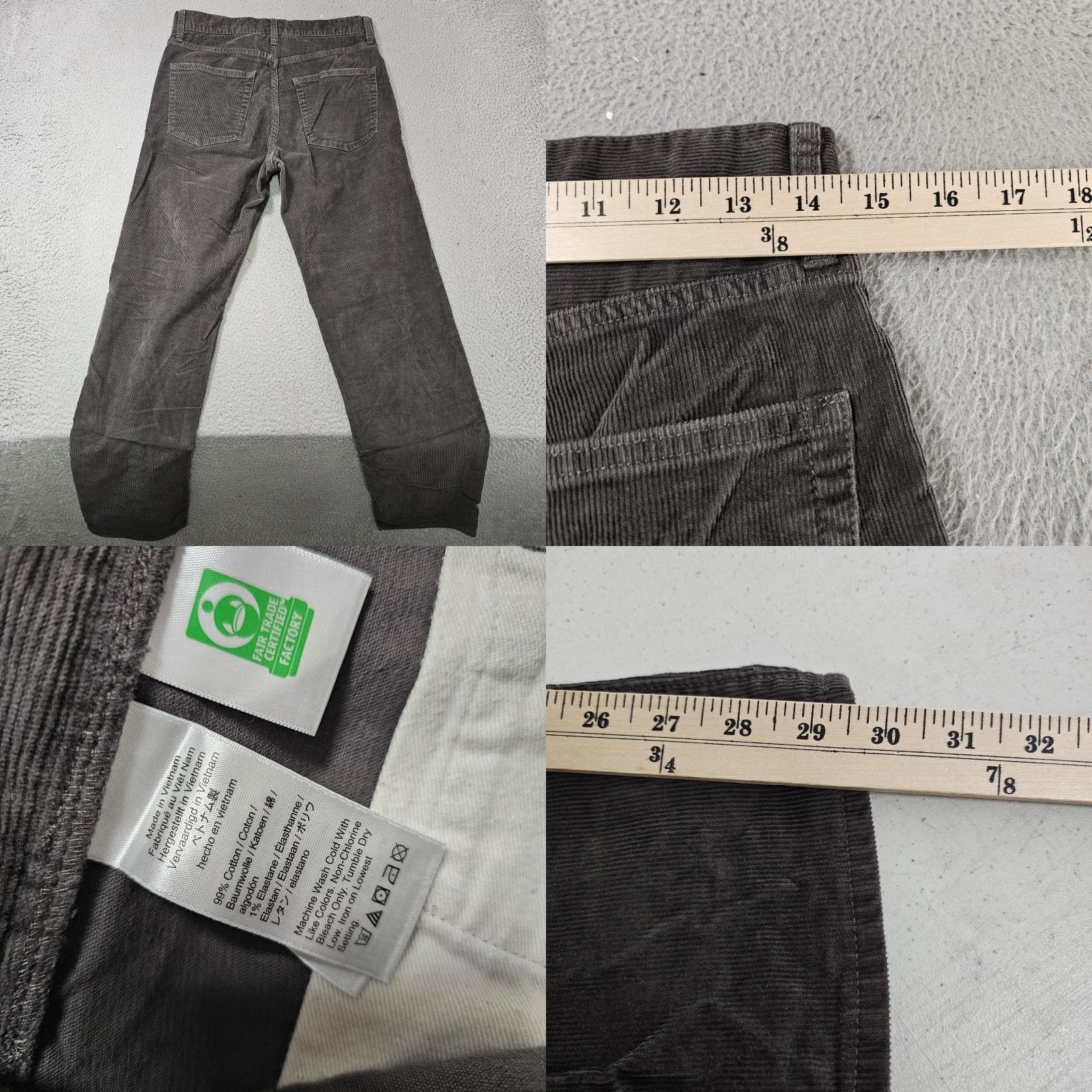 J.Crew J.Crew Corduroy Pants Mens 28x30 Taupe Classic Straight 5 Pocket Stretch Casual Size US 28 / EU 44 - 8 Thumbnail