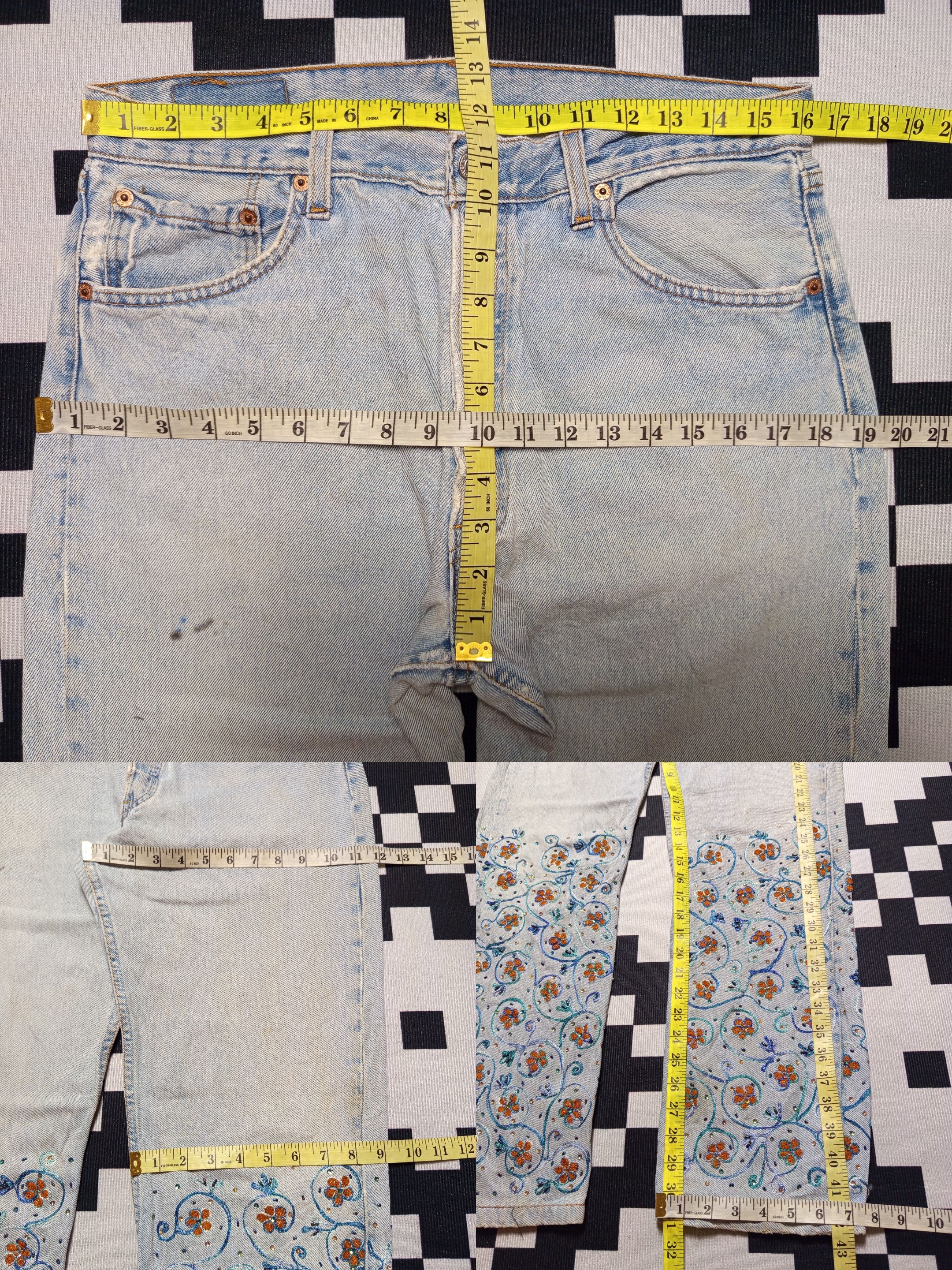 Hysteric Glamour × If Six Was Nine × Japanese Brand Vintage Levis 501 Custom Embroider Size US 32 / EU 48 - 3 Thumbnail