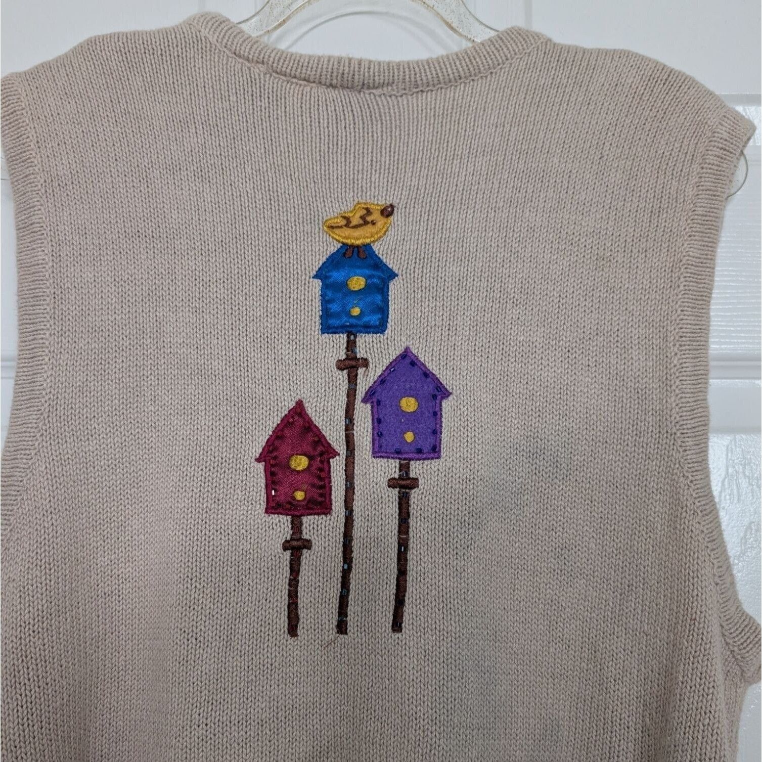 Designer Vintage Fall Scarecrow Sweater Vest Womens Size Small Beige Size S / US 4 / IT 40 - 10 Thumbnail
