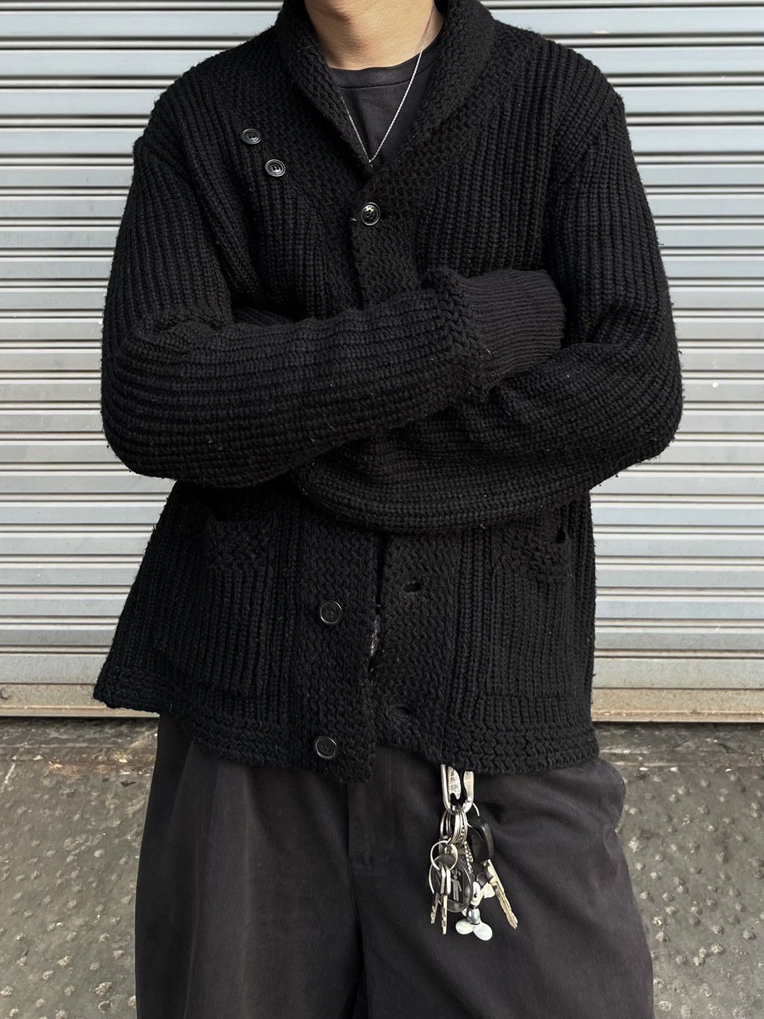 Japanese Brand Archive* 291295=HOMME KNIT CARDIGAN Size US S / EU 44-46 / 1 - 4 Thumbnail