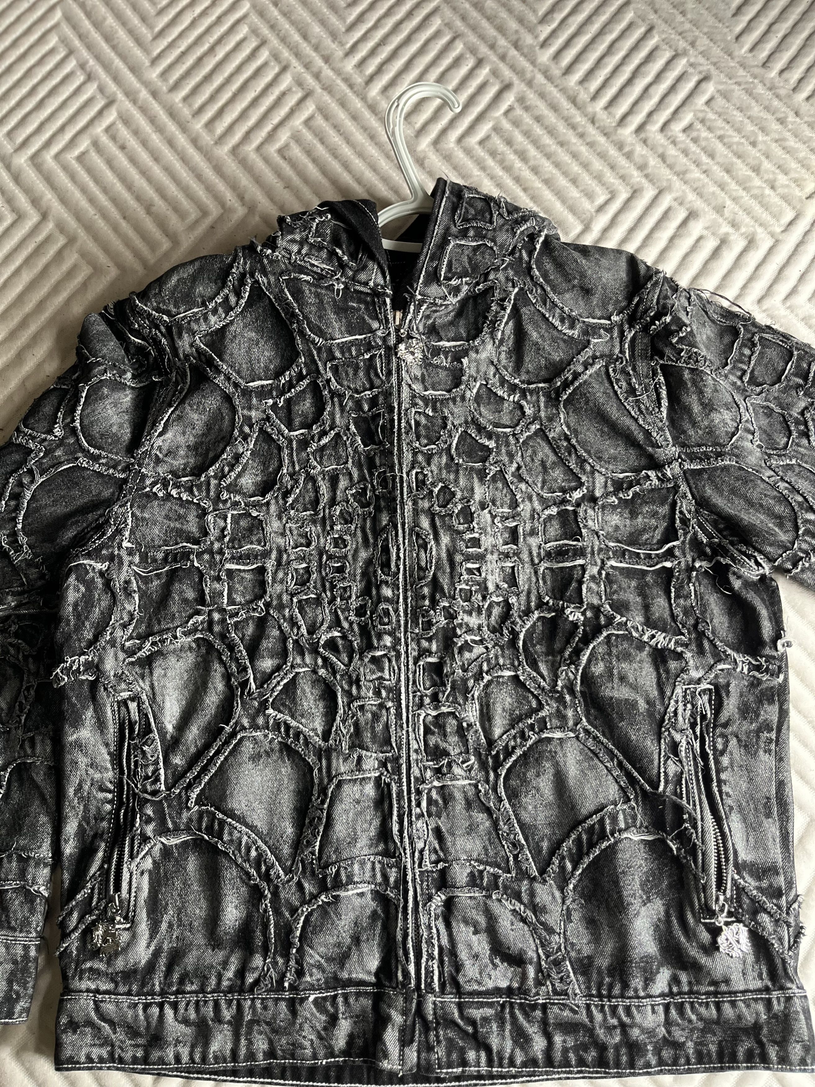 Revenge SPIDER WEB DENIM JACKET WAXED BLACK - MEDIUM Size US M / EU 48-50 / 2 - 1 Thumbnail