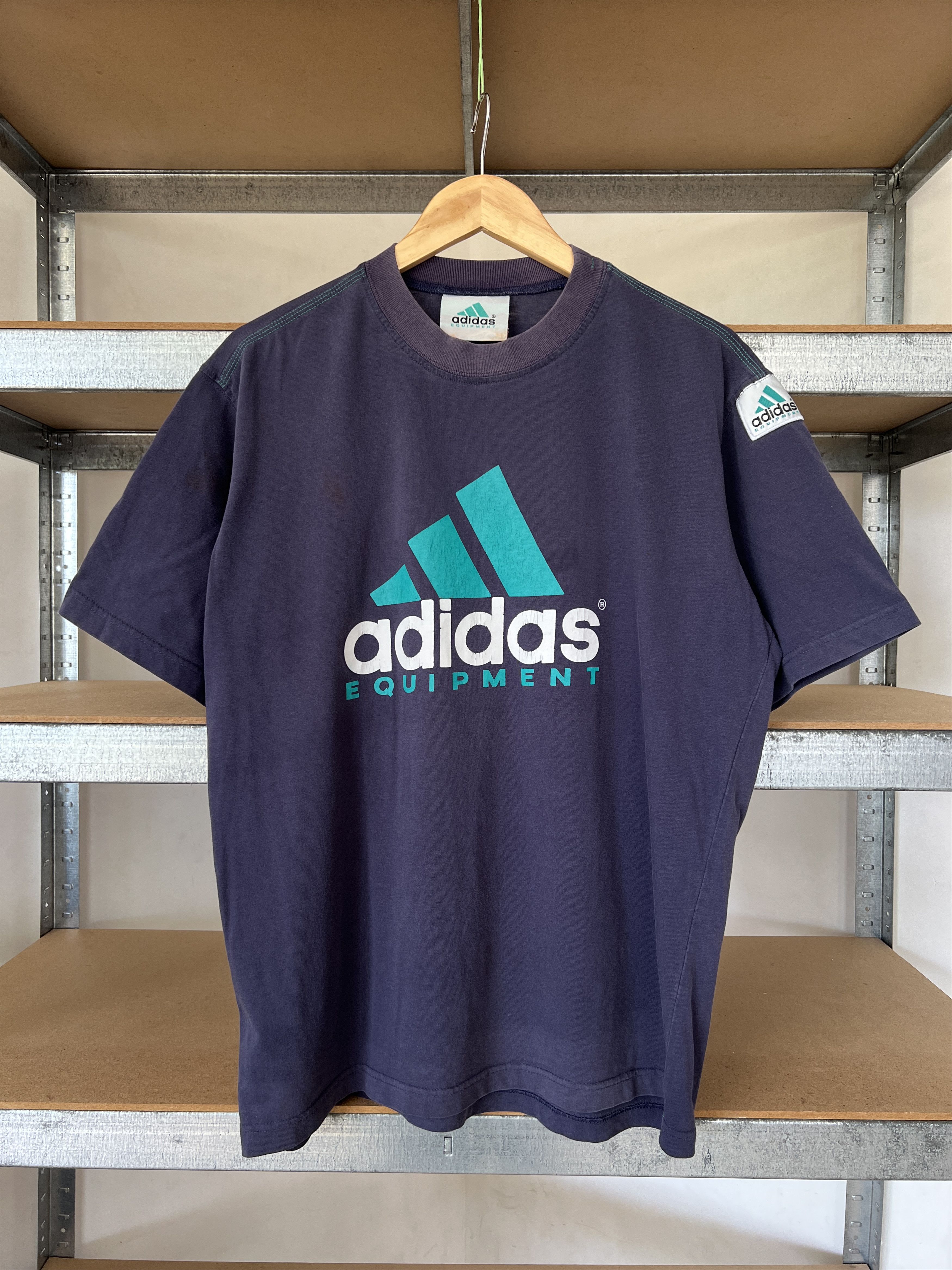 Adidas Vintage 90s Adidas Equipment Graphic T-shirt Size US M / EU 48-50 / 2 - 1 Thumbnail