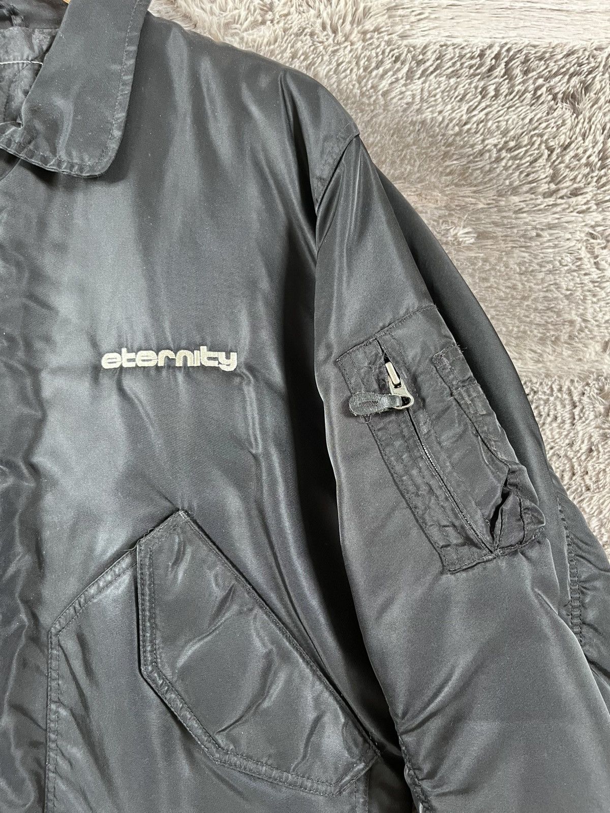 Unknown London 1992 Eternity Magazine MA-2 Rave Rare UK Bomber Jacket Size US M / EU 48-50 / 2 - 2 Thumbnail