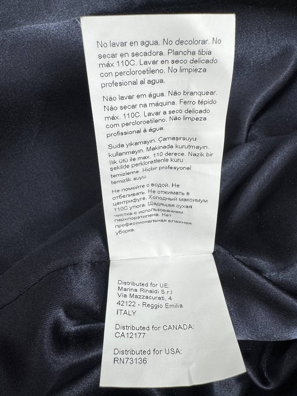 Marina Rinaldi MARINA RINALDI TARANTINO NAVY WOOL COAT FR-46 US-12 Size XL / US 12-14 / IT 48-50 - 6 Thumbnail
