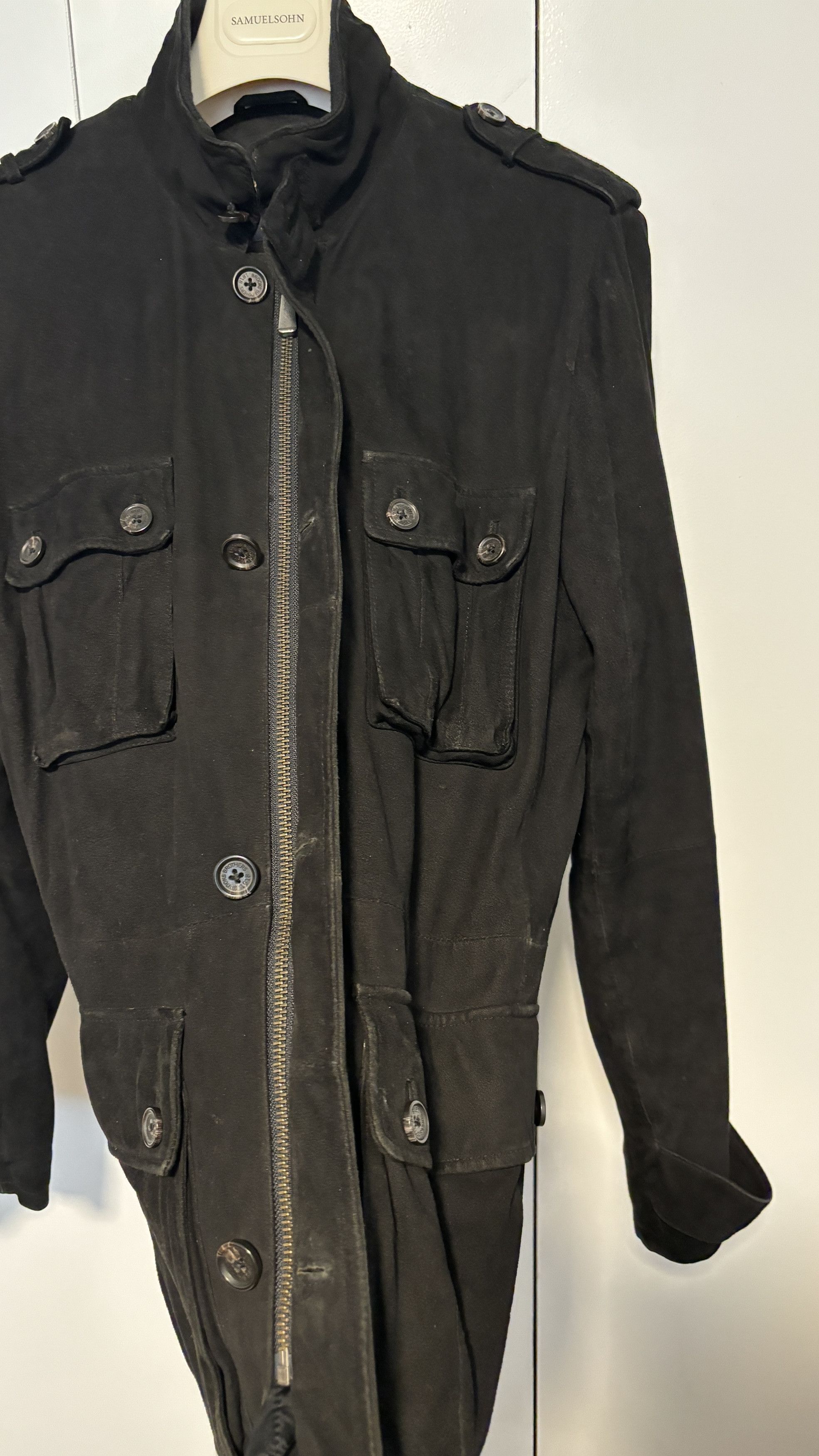 Brooks Brothers $950 Black Suede Field Jacket Size US M / EU 48-50 / 2 - 16 Thumbnail