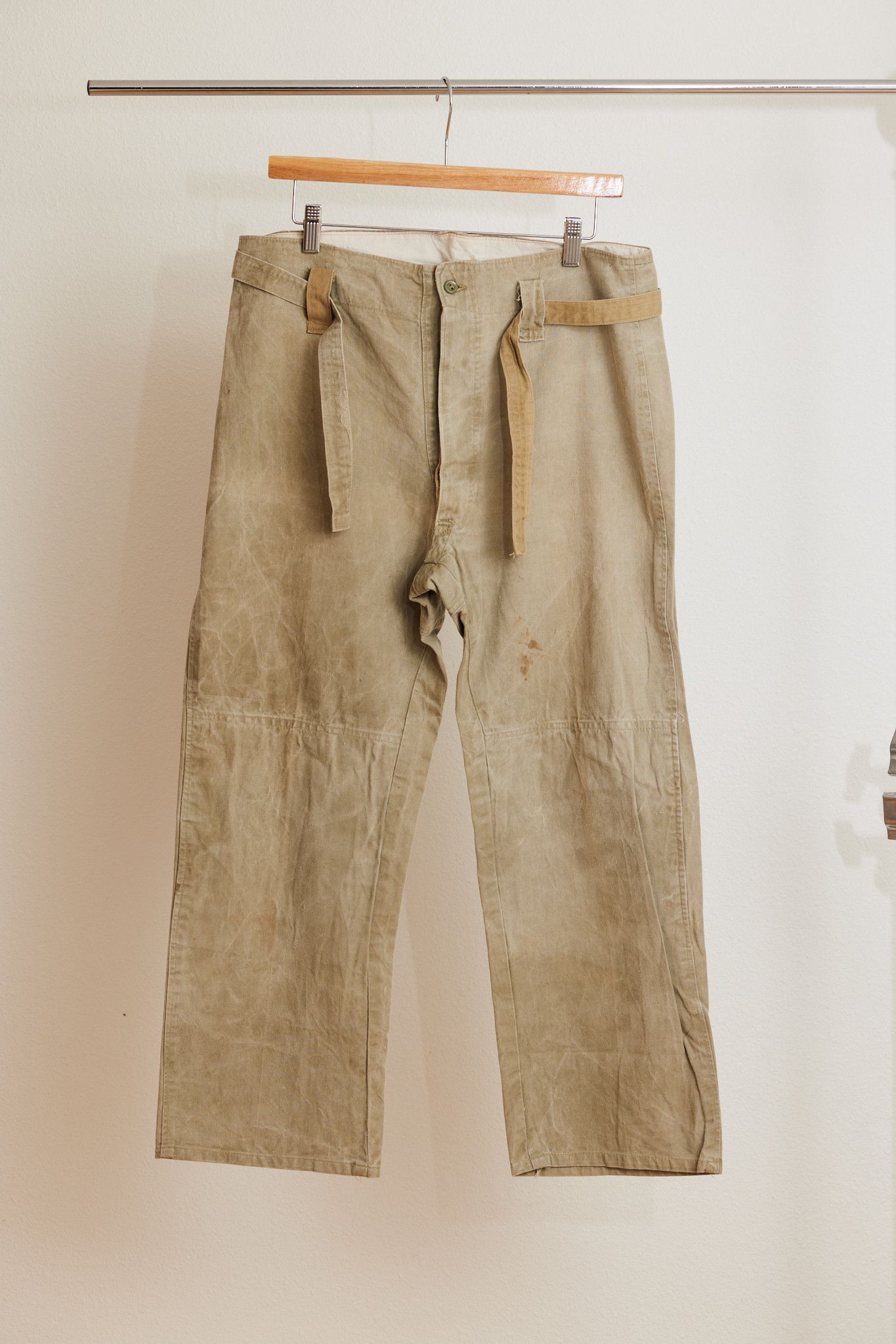 image of Vintage 1940-50's Military Pants in Olive, Men's (Size 33)