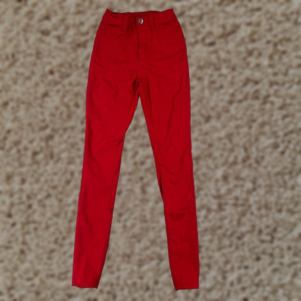 Vintage Lover Brand Jeans Womens Small Red Skinny Cotton Blend Stretch Mid Rise 20x28 5-Pocket Design Size 28" / US 6 / IT 42 - 1 Thumbnail