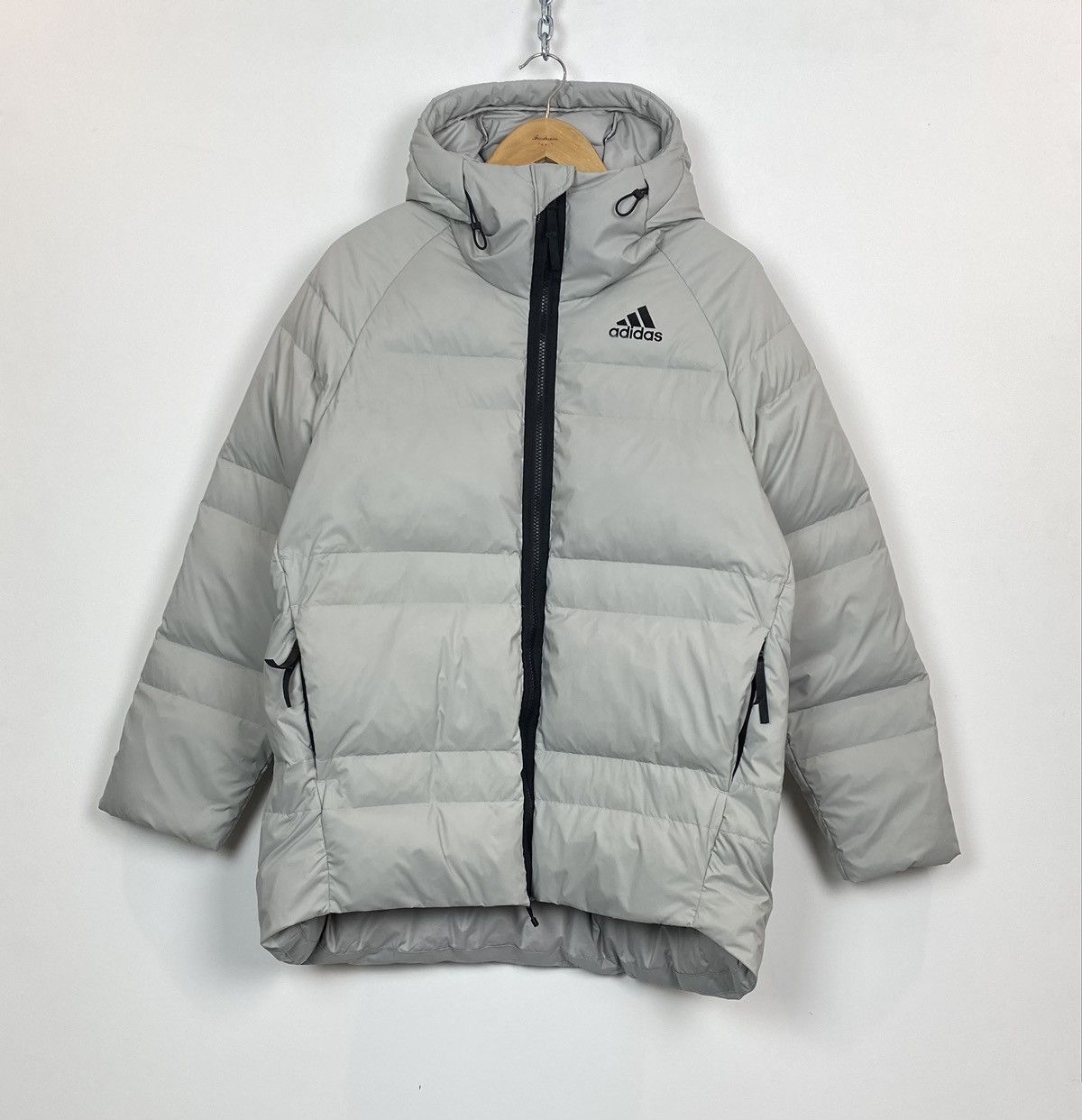 Adidas Cold Rdy Down Jacket Super Warm 08/20 Grey Quilted