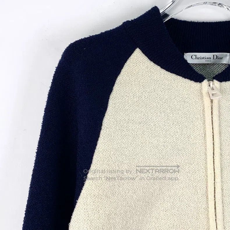 Dior Dior Colour block logo letter embroidery wool stand-up col Size XXS / US 00 / IT 34 - 3 Thumbnail