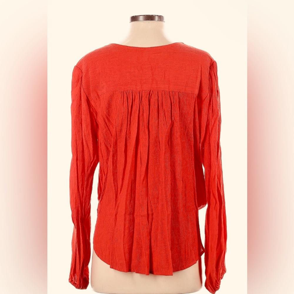 Free People Free People Chic Red Wrap Top for Effortless Style XS Size XS / US 0-2 / IT 36-38 - 2 Thumbnail