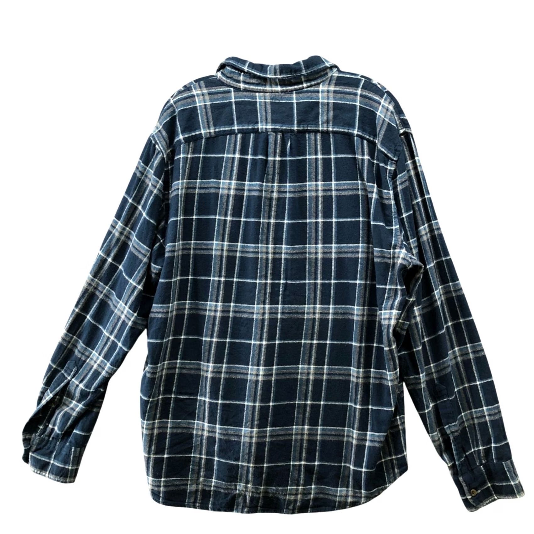 J.Crew J. Crew Classic Plaid Flannel Shirt Mens XL Blue Cotton Shirt Size US XL / EU 56 / 4 - 2 Thumbnail